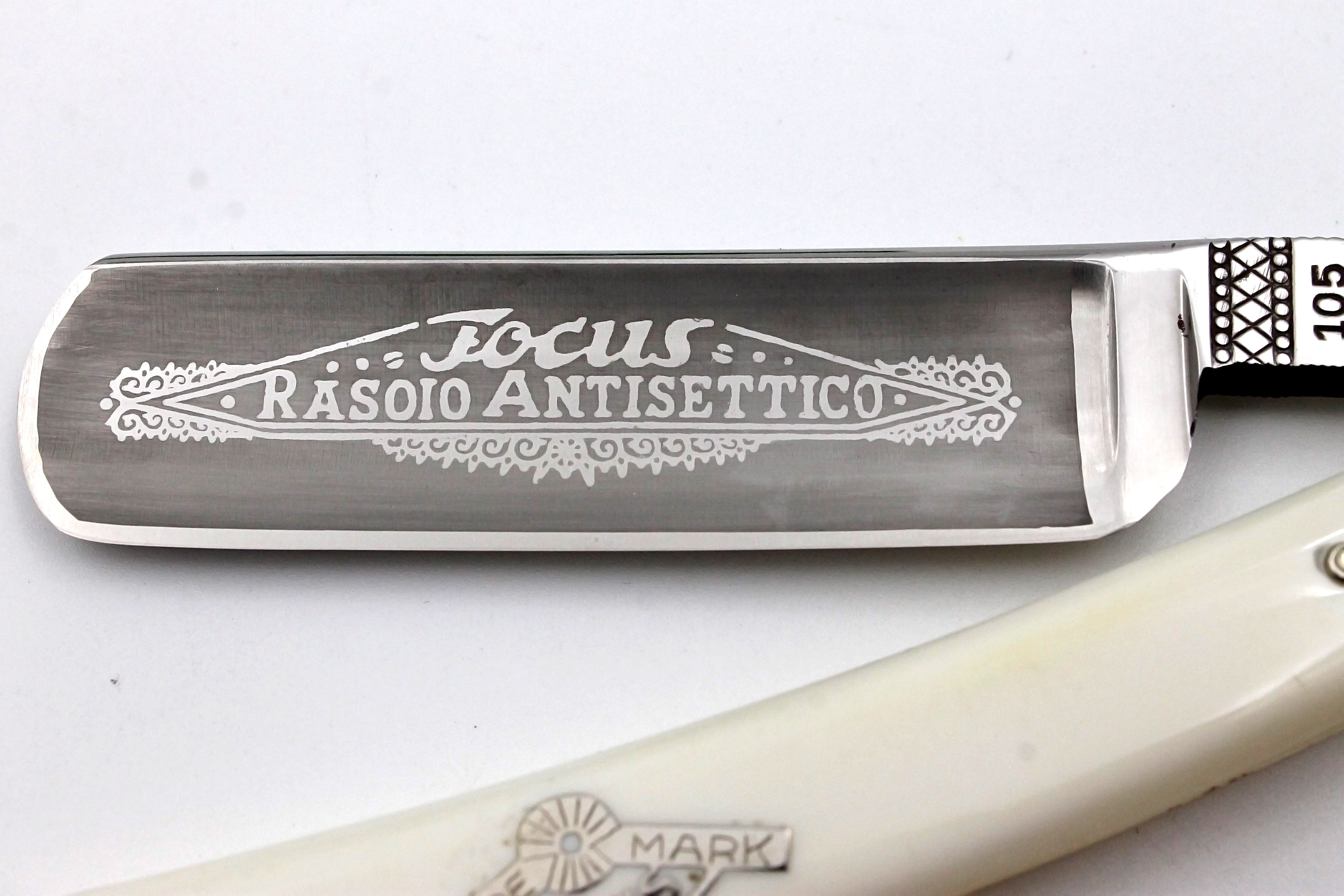 Friedrich Schlemper "Focus Antisettico" `105 - RARE NOS 6/8 Full Hollow Vintage Straight Razor