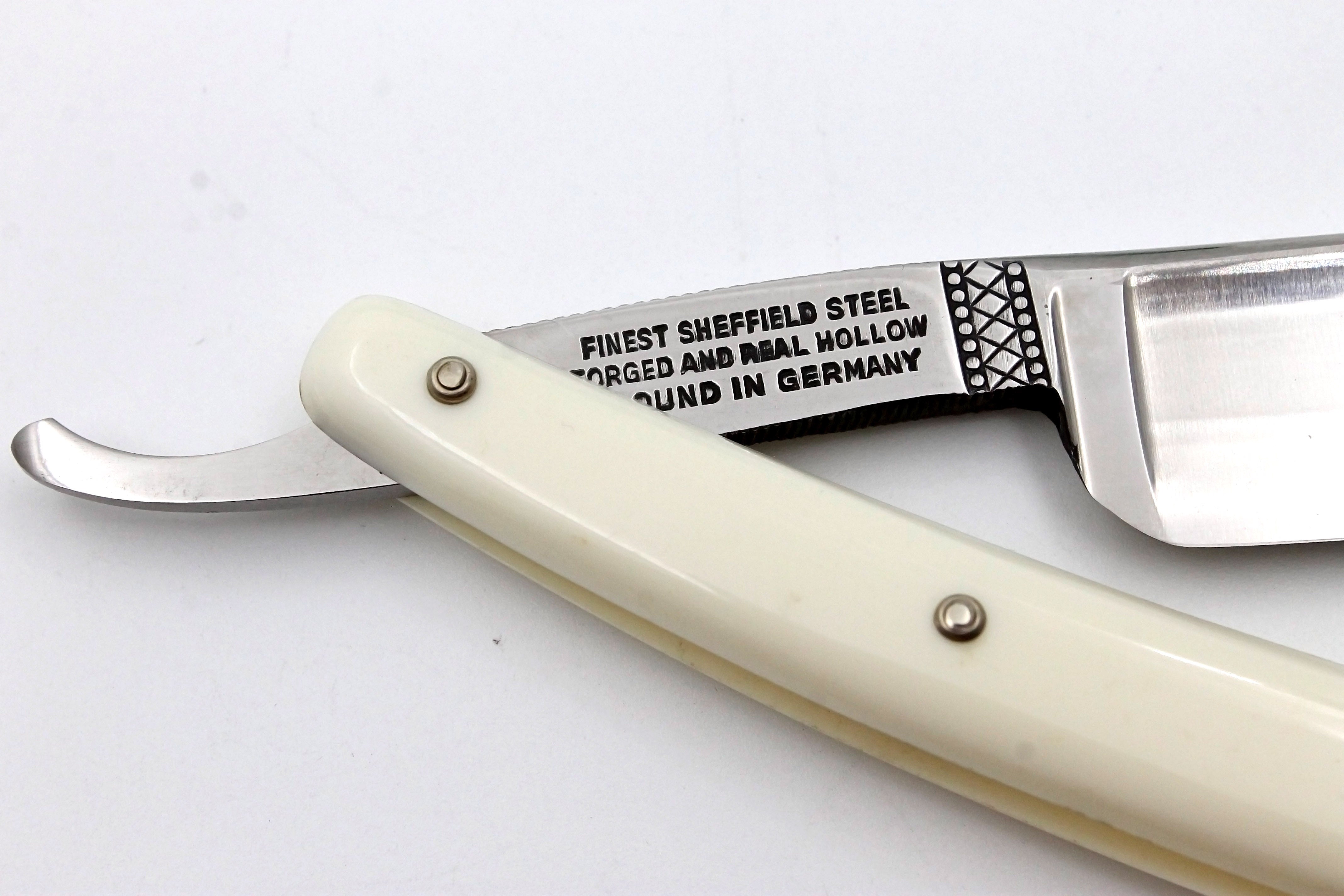 Friedrich Schlemper "Focus Antisettico" `105 - RARE NOS 6/8 Full Hollow Vintage Straight Razor