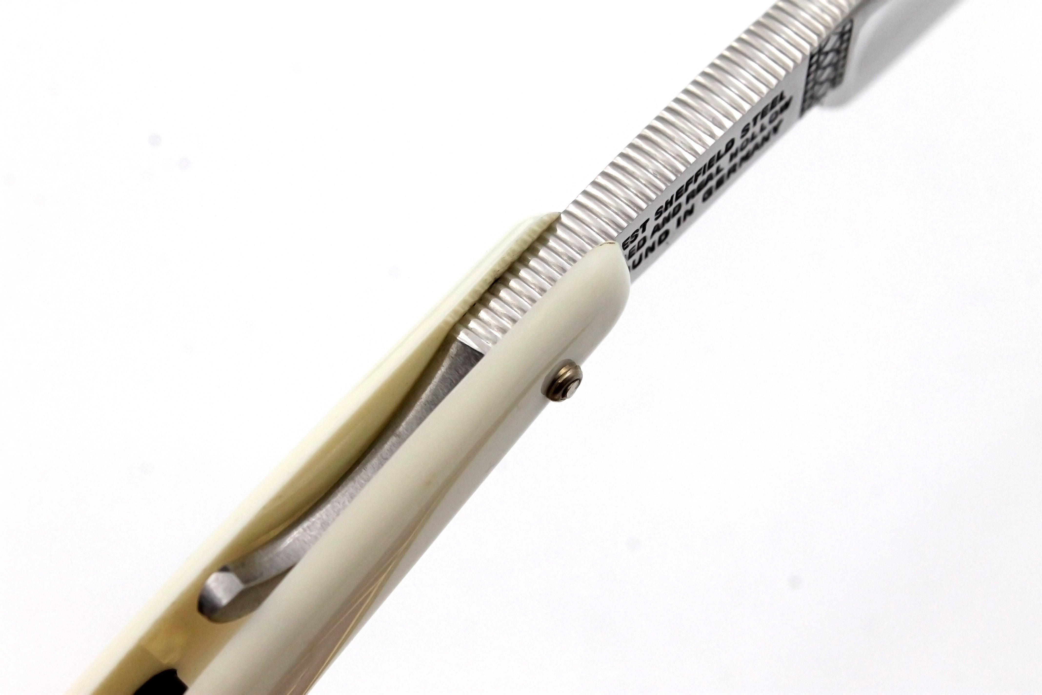 Friedrich Schlemper "Focus Antisettico" `105 - RARE NOS 6/8 Full Hollow Vintage Straight Razor