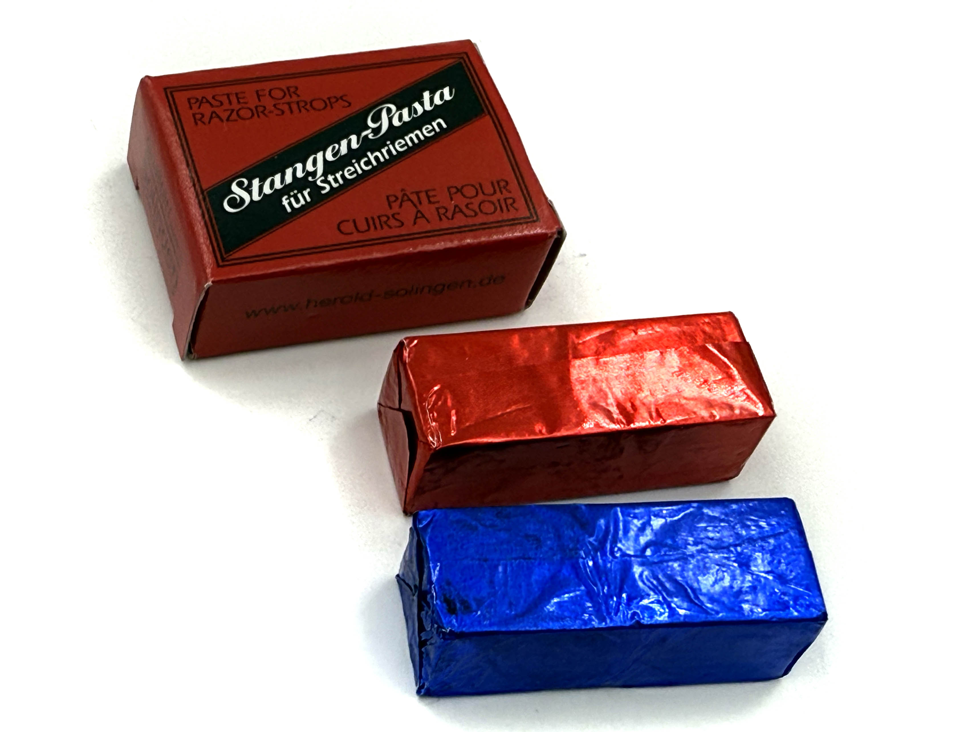 Herold Razor Strop Compound Red & Black 2-Part Honing Paste Set