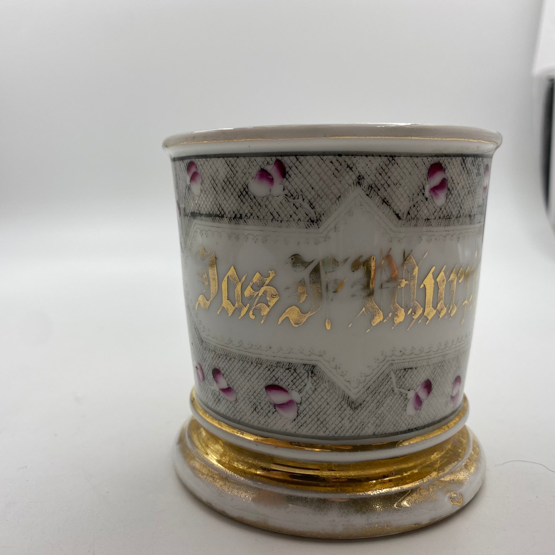 Antique Handpainted Personalized Shaving Mug