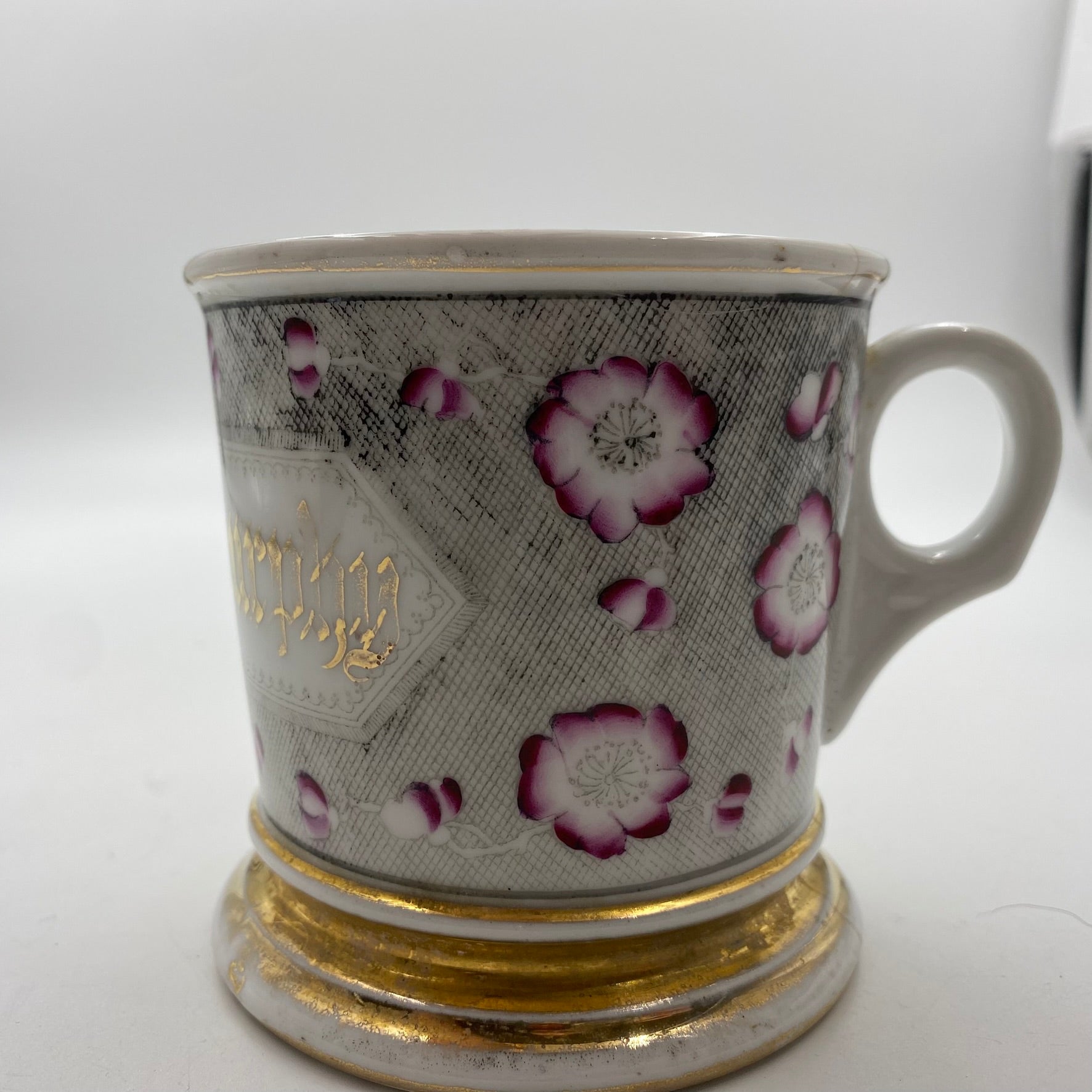 Antique Handpainted Personalized Shaving Mug