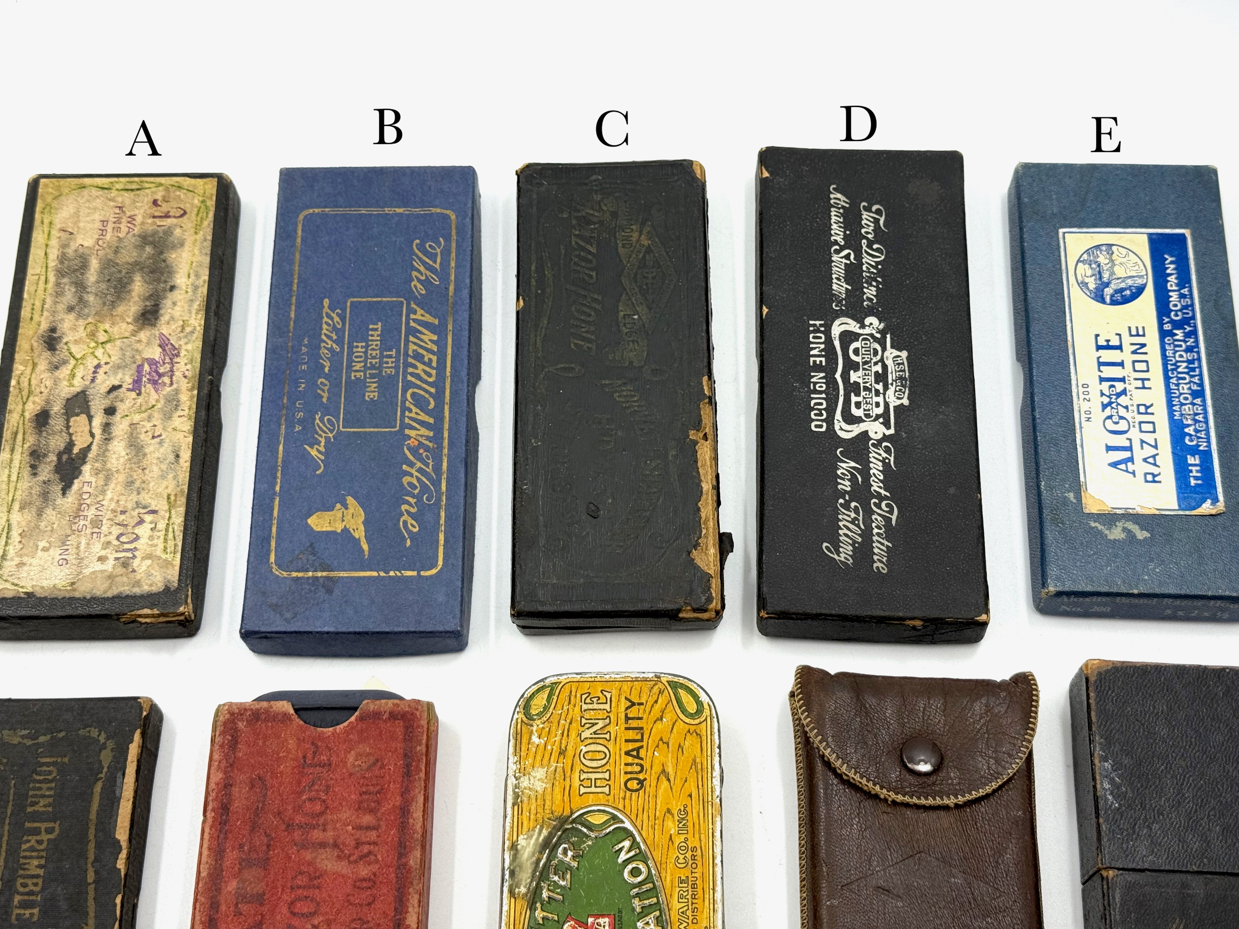 Various Manufacturers Vintage Boxed Barber Hones in Excellent Condition - Choose Your Hone