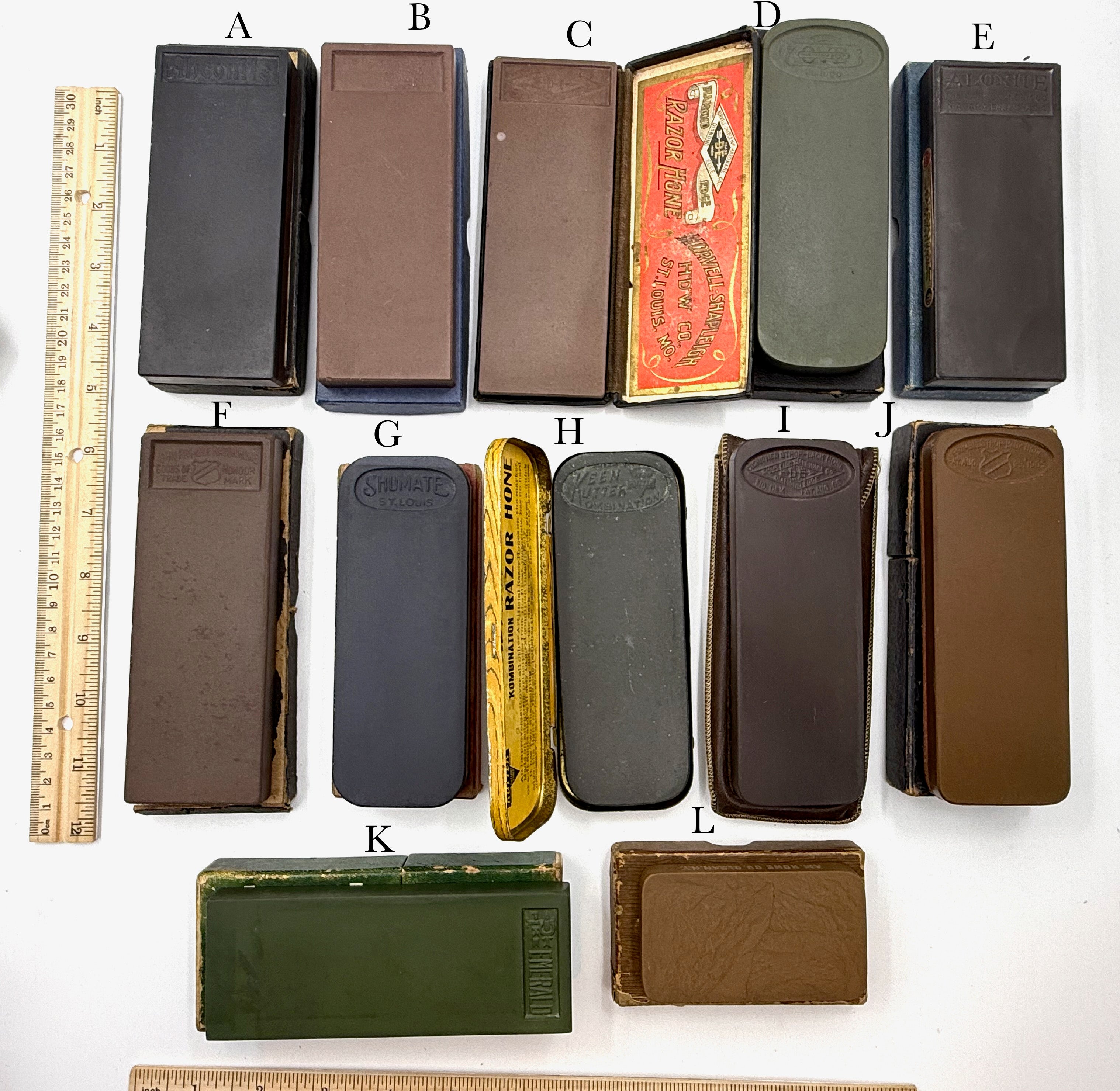 Various Manufacturers Vintage Boxed Barber Hones in Excellent Condition - Choose Your Hone