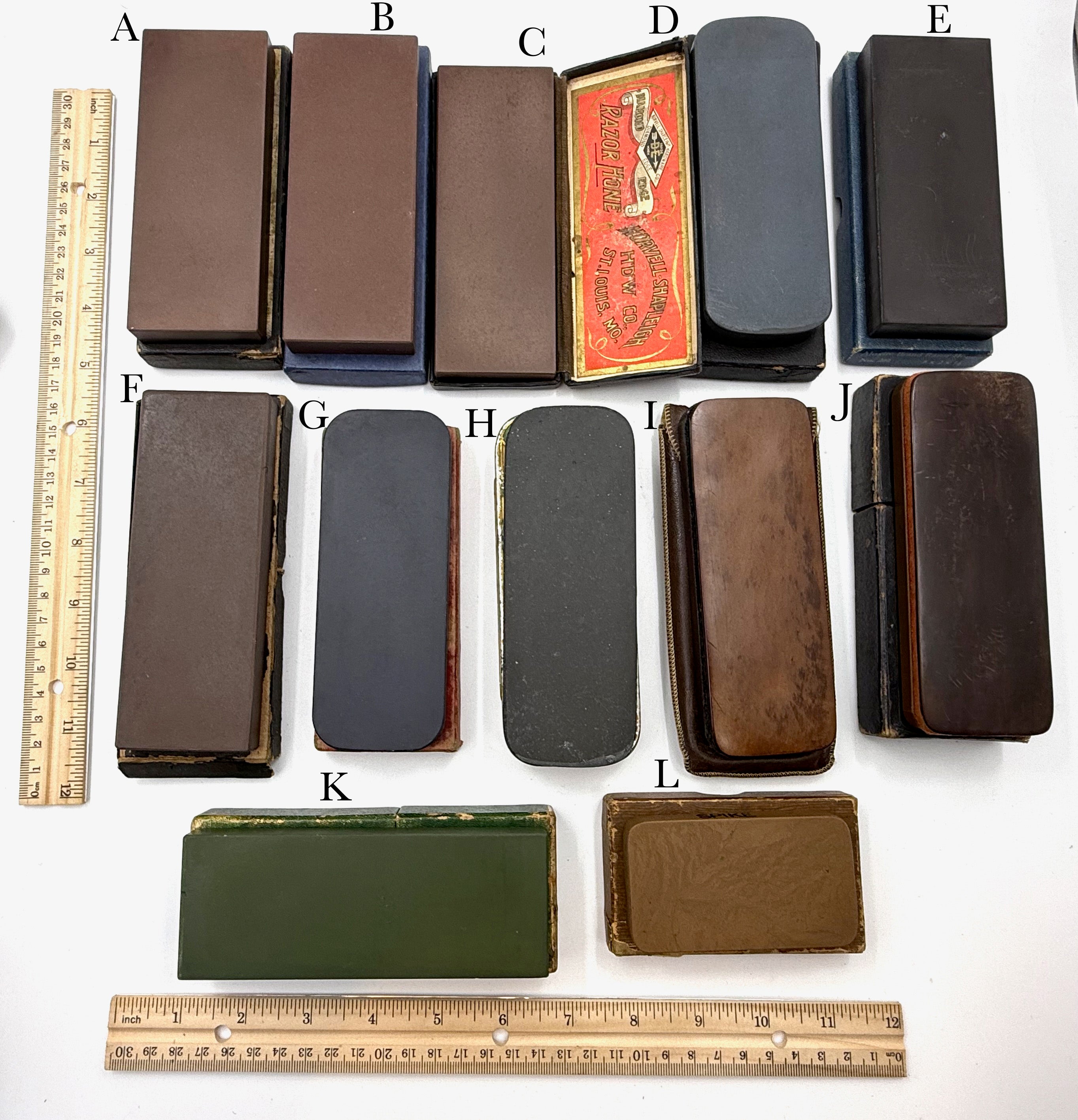 Various Manufacturers Vintage Boxed Barber Hones in Excellent Condition - Choose Your Hone