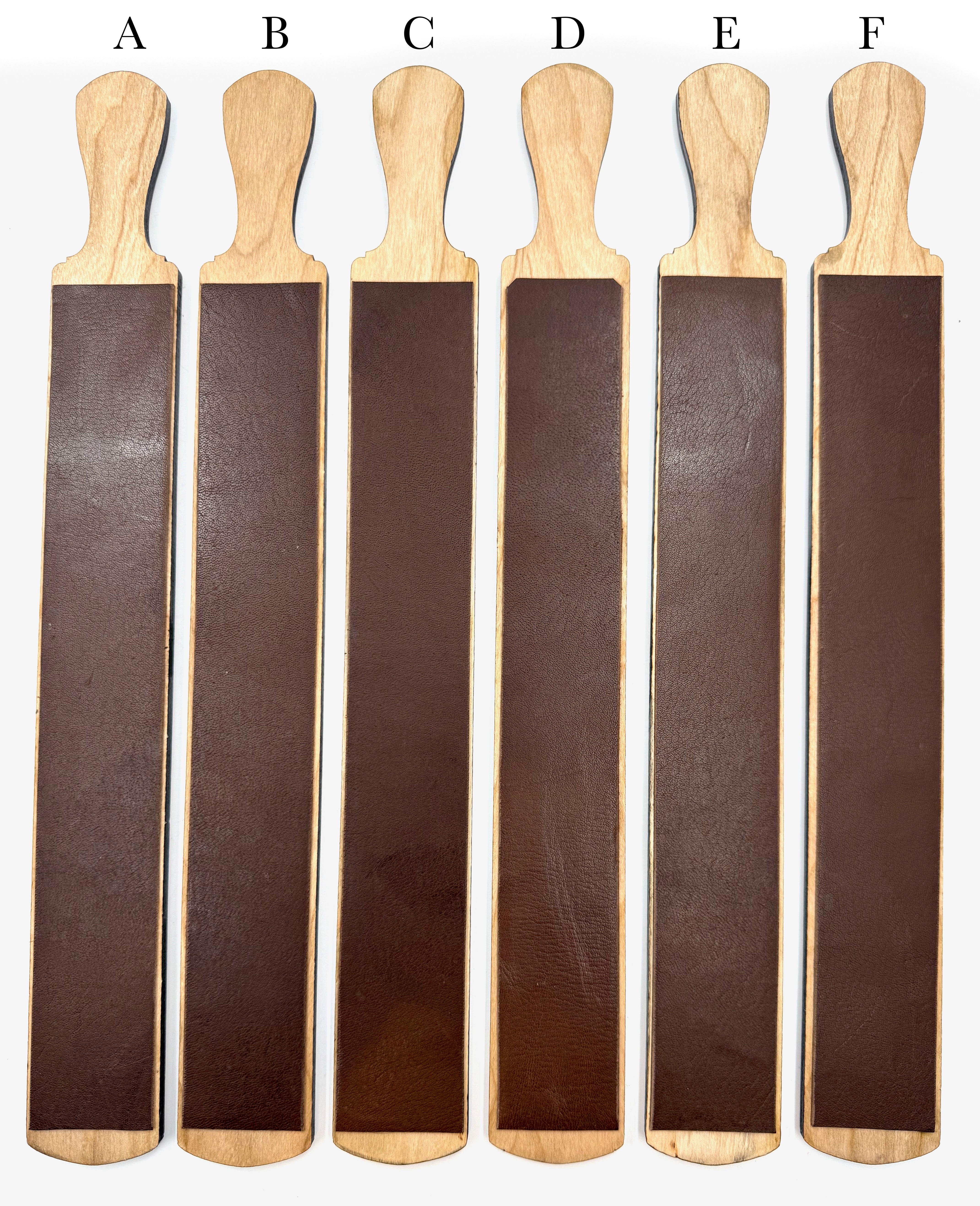 Griffith Shaving Goods Shell Cordovan & Kangaroo Leather Paddle Strop