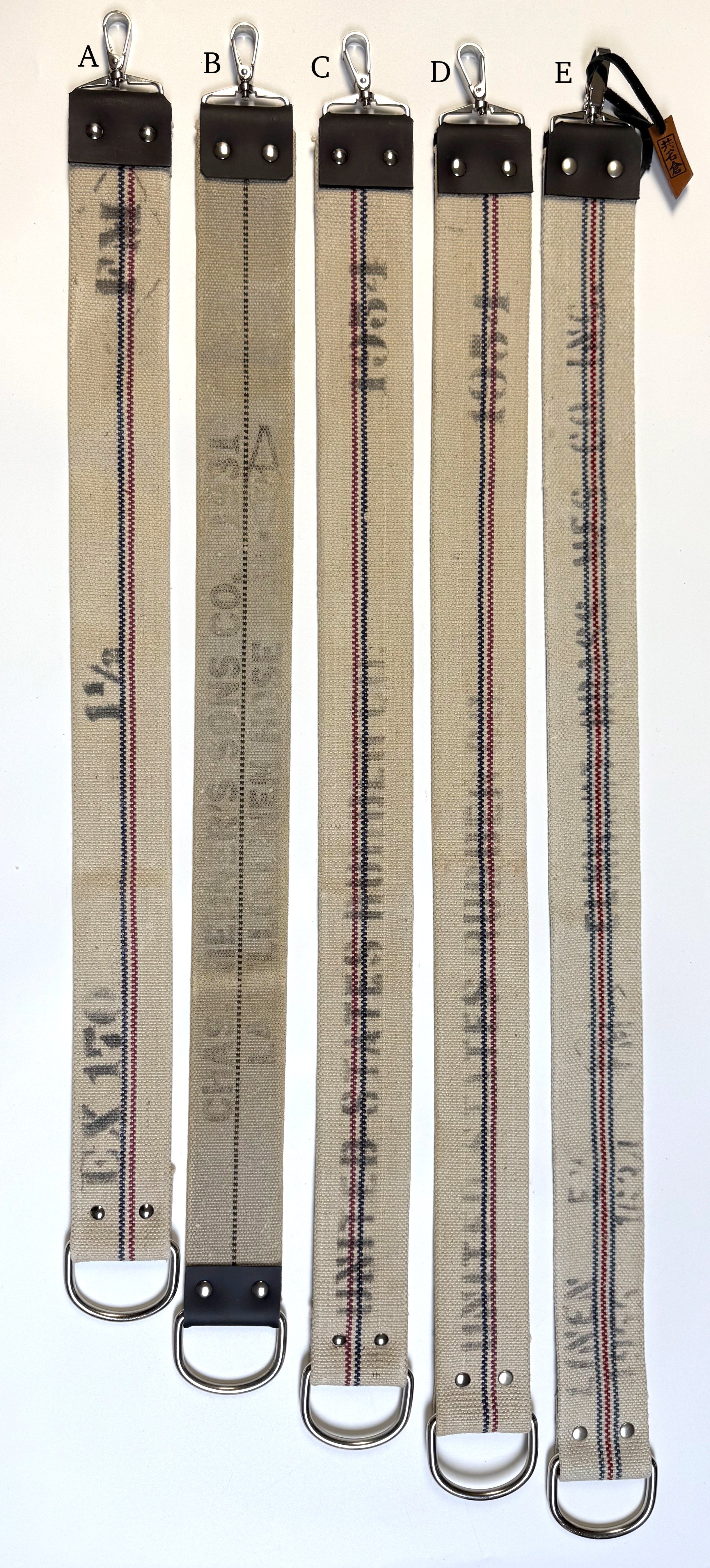 Flax Linen Firehose Strops - 2 1/2 Inch Wide & Extra Long - Made in the USA