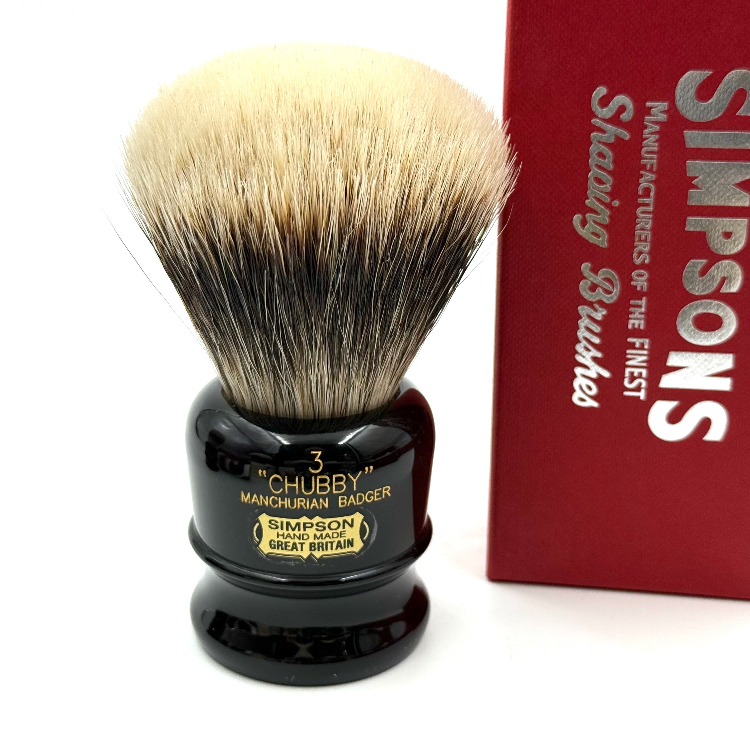 Limited Edition Simpson Chubby CH3 Manchurian Badger Shaving Brush - Ebony