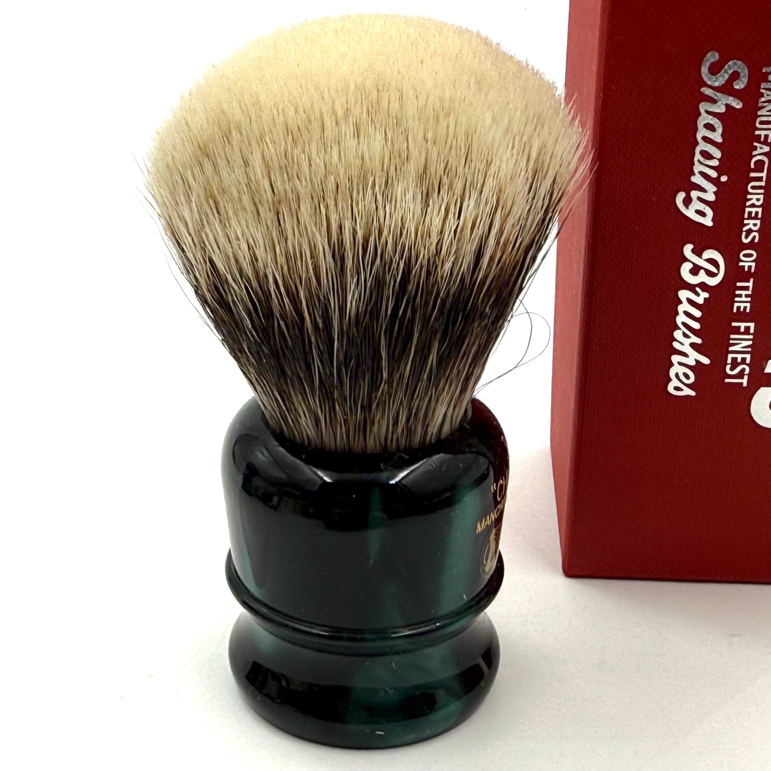 Limited Edition Simpson Chubby CH3 Manchurian Badger Shaving Brush - Emerald