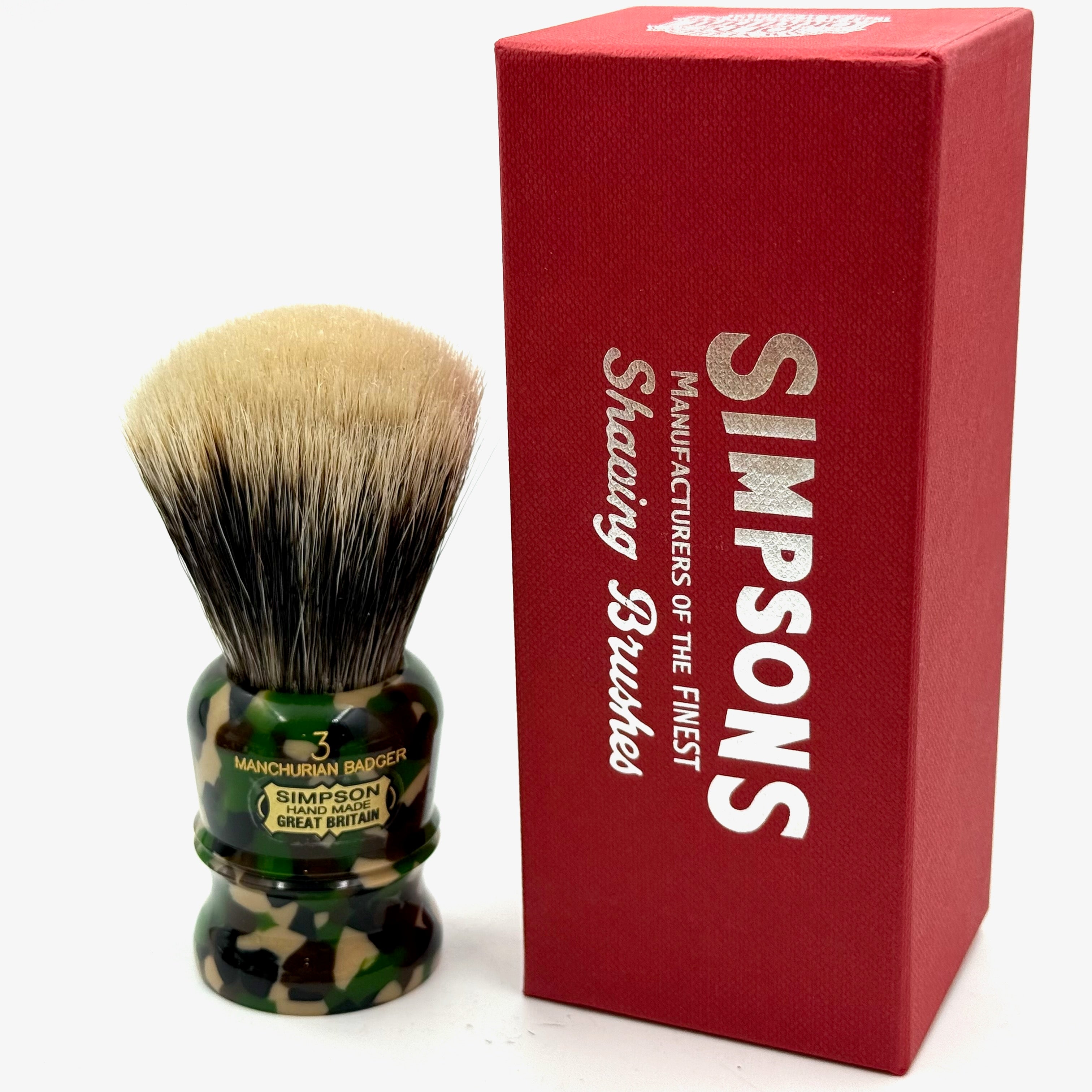 Limited Edition Simpsons Duke D3 Manchurian Badger Shaving Brush - Camo