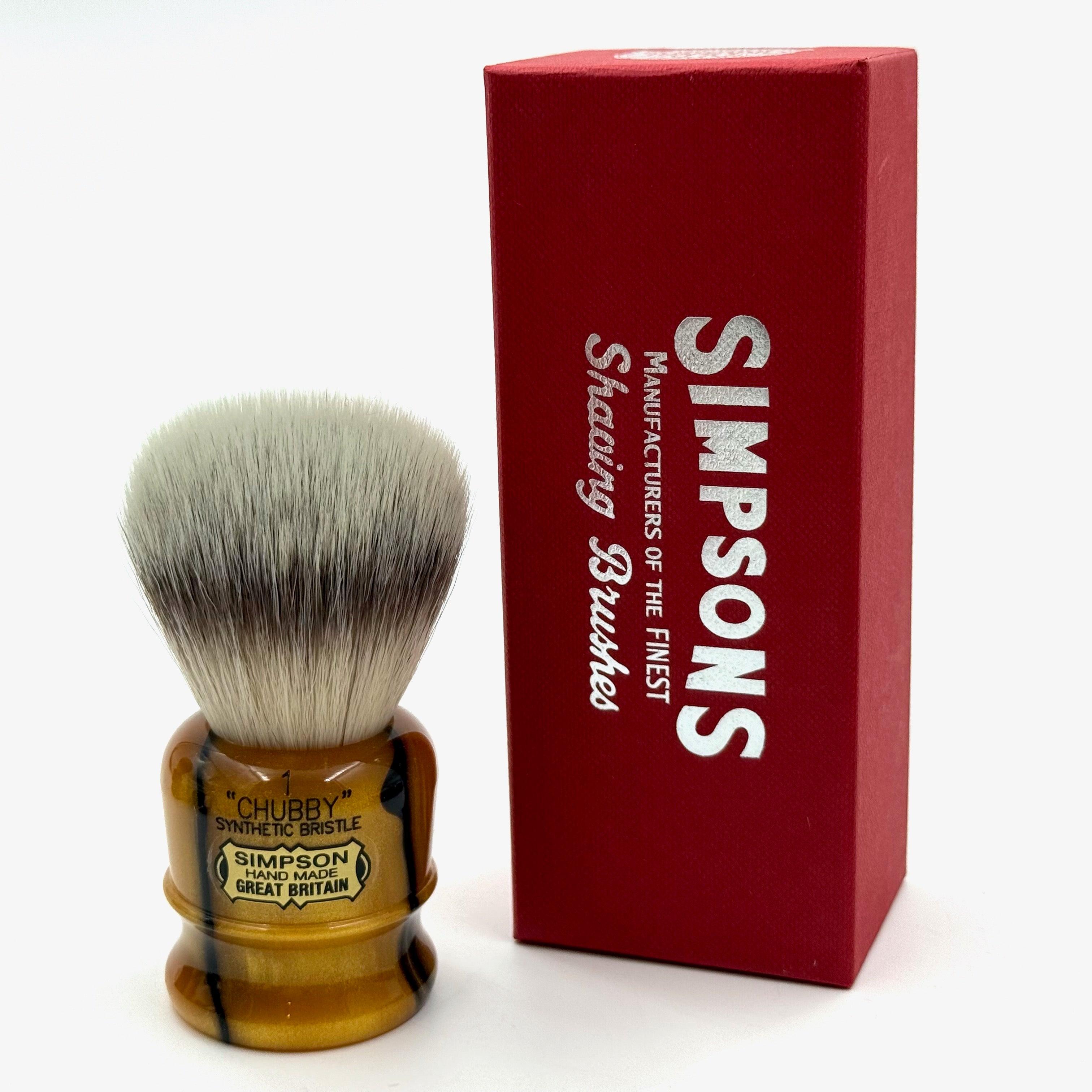 Limited Edition Simpson Chubby CH1 Platinum Shaving Brush - Liquid Gold
