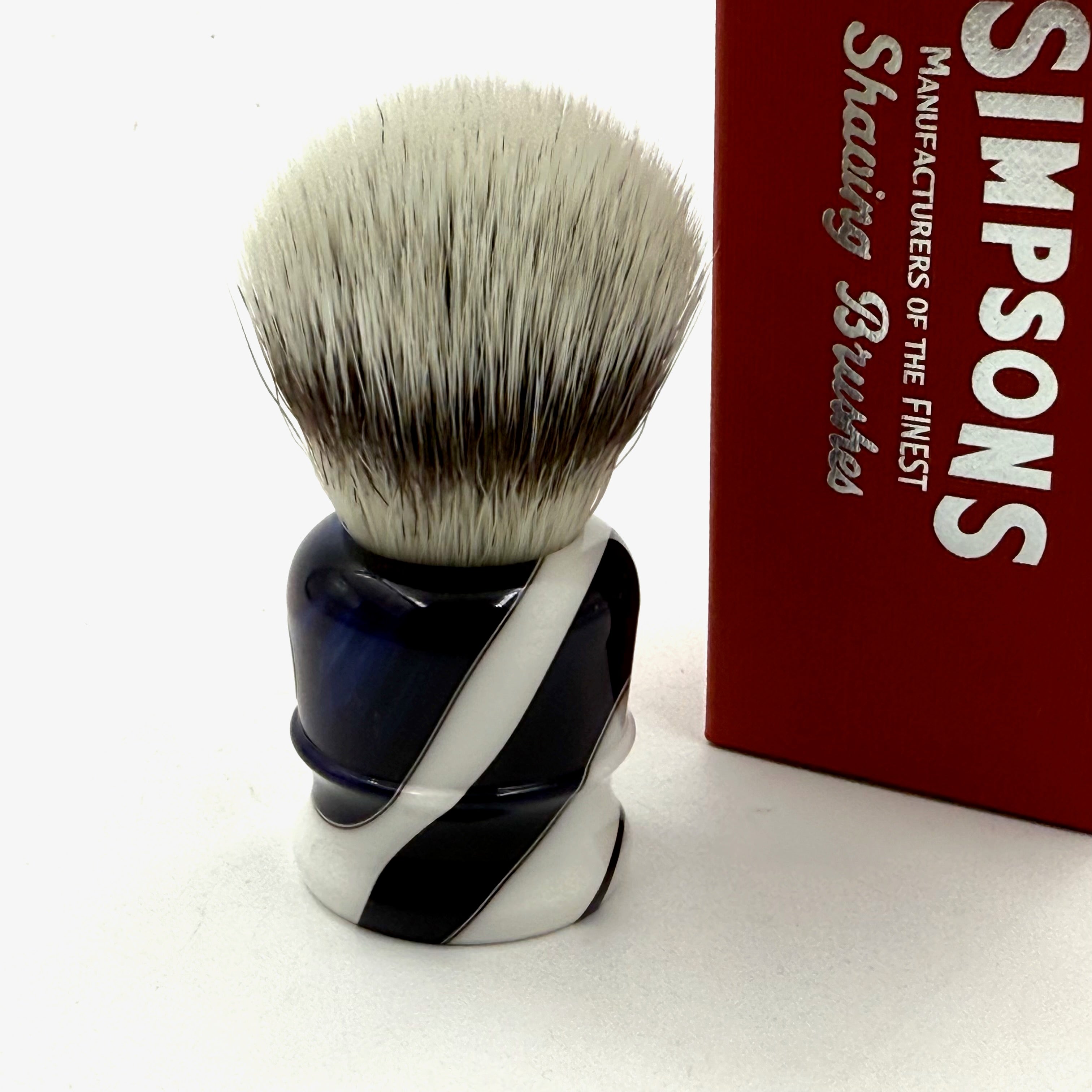 Limited Edition Simpson Chubby CH1 Platinum Shaving Brush - Sapphire Candy