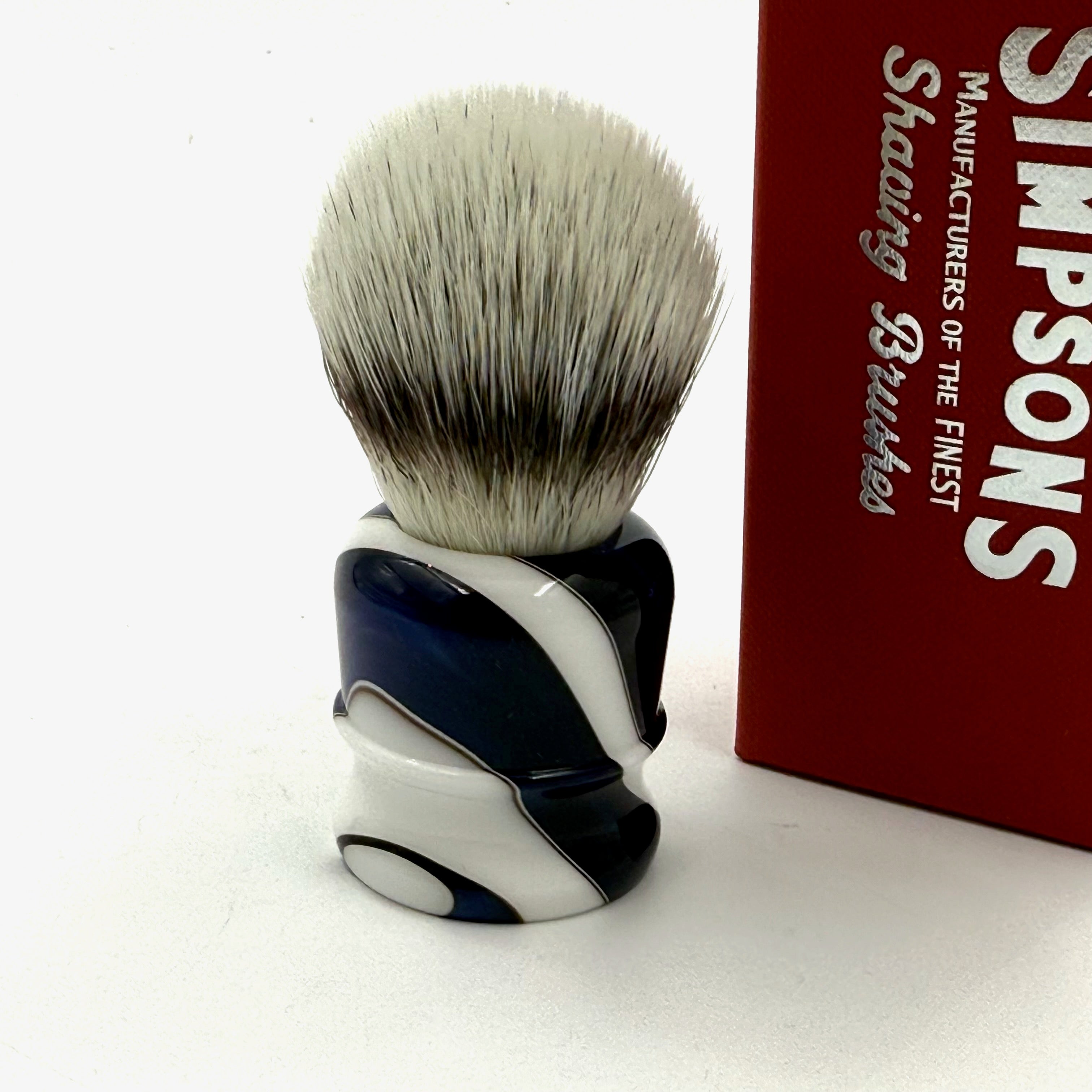 Limited Edition Simpson Chubby CH1 Platinum Shaving Brush - Sapphire Candy
