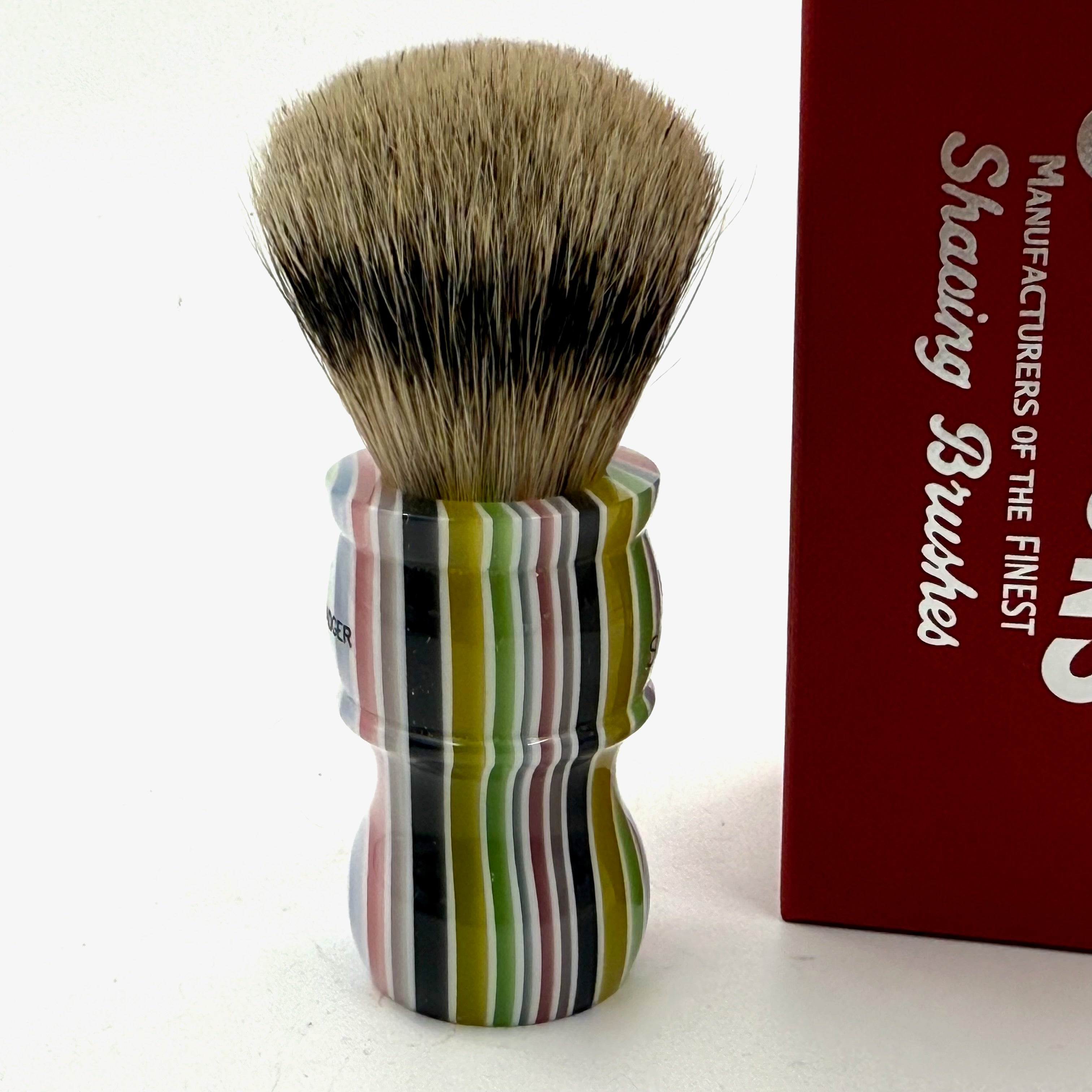 Limited Edition Simpsons M7 Best Badger Shaving Brush - Candy Stripe