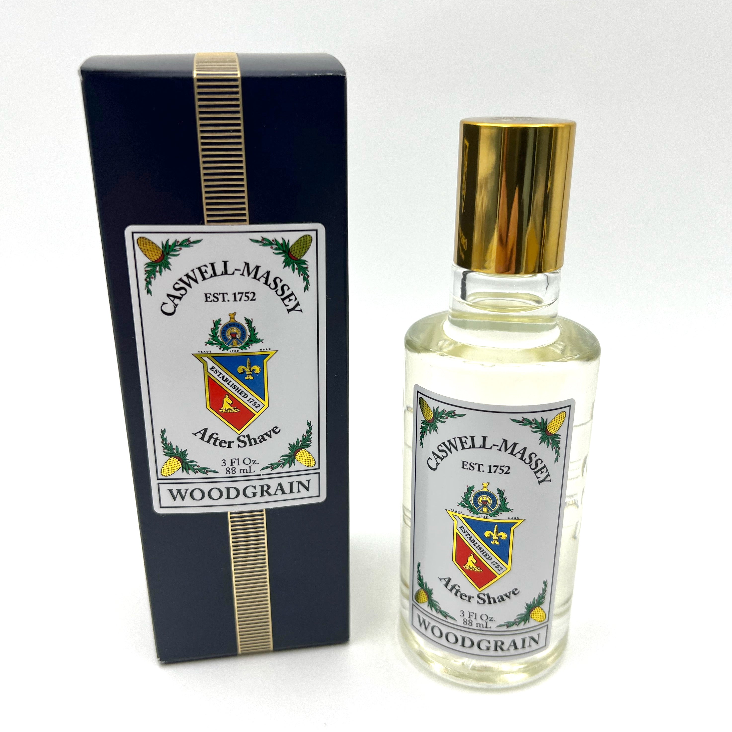 Caswell Massey Woodgrain Sandalwood Gold Cap Luxury After Shave (88ml/3 oz)