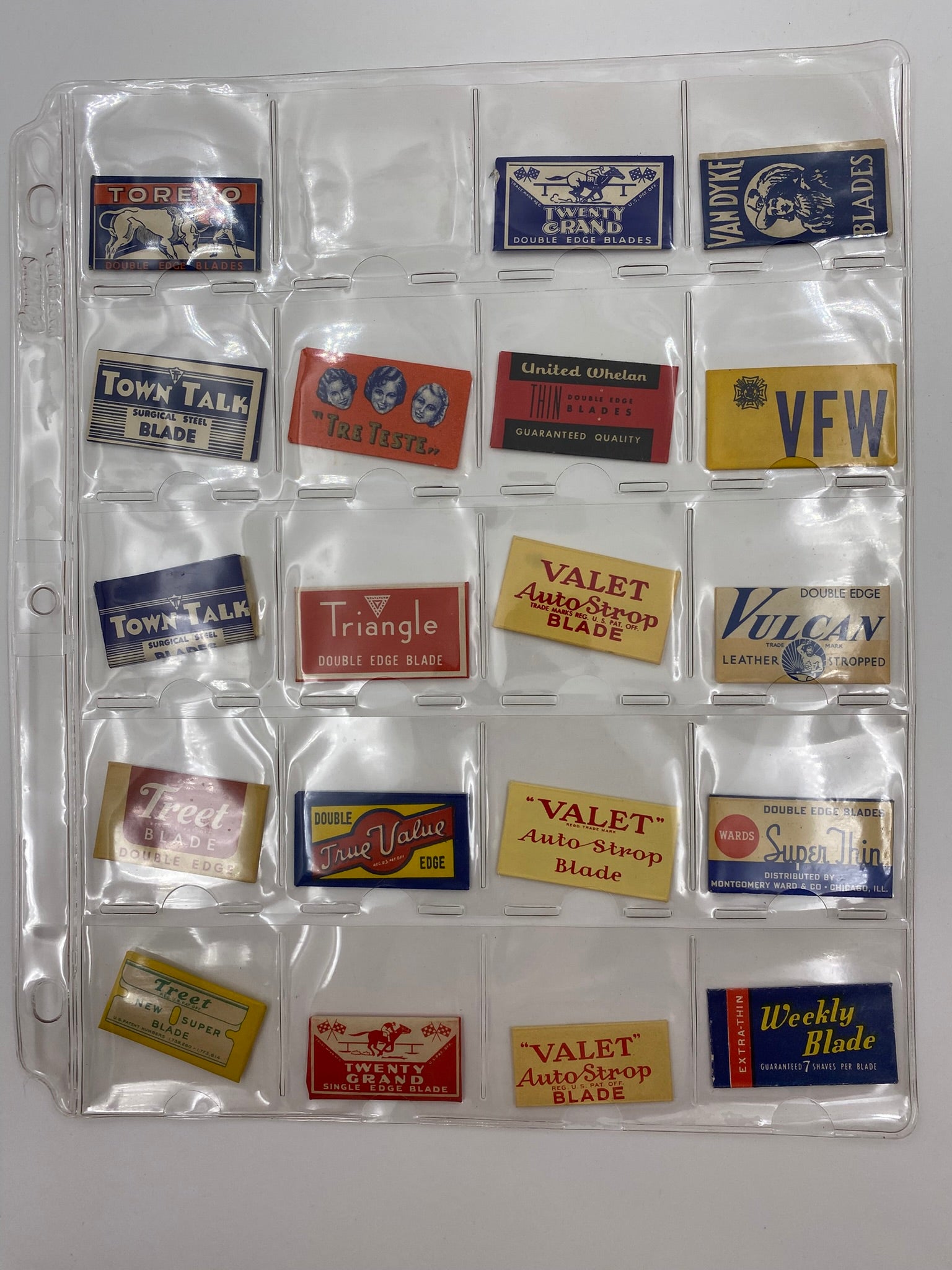 Collection Page of 19 Vintage Double Edge Razor Blades