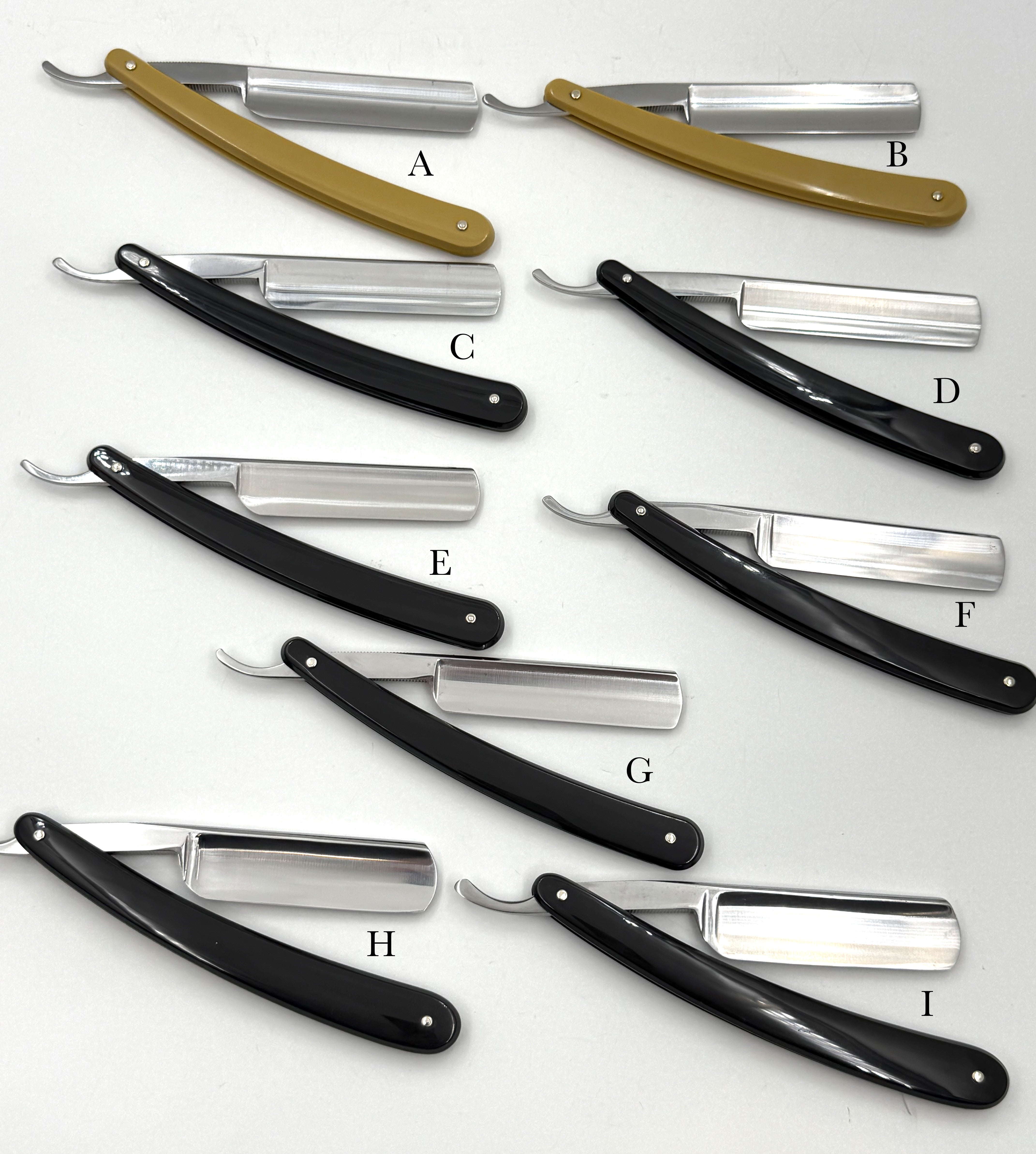 Rasoirs droits Solingen Dovo "Best Quality" de GSG renouvelés avec manche en plastique 5/8 Full Hollow (CHOISISSEZ VOTRE RASOIR 2)