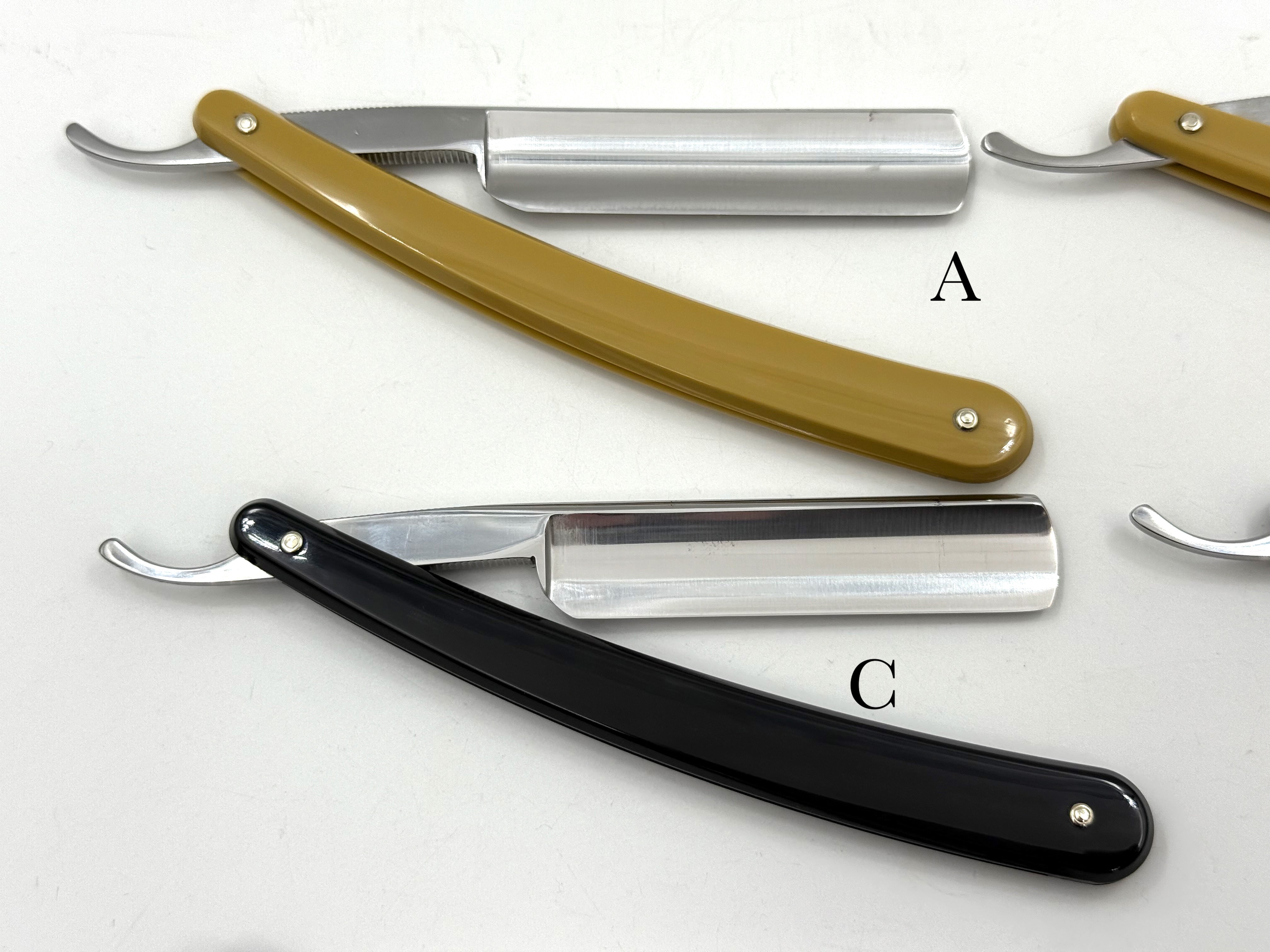 Rasoirs droits Solingen Dovo "Best Quality" de GSG renouvelés avec manche en plastique 5/8 Full Hollow (CHOISISSEZ VOTRE RASOIR 2)