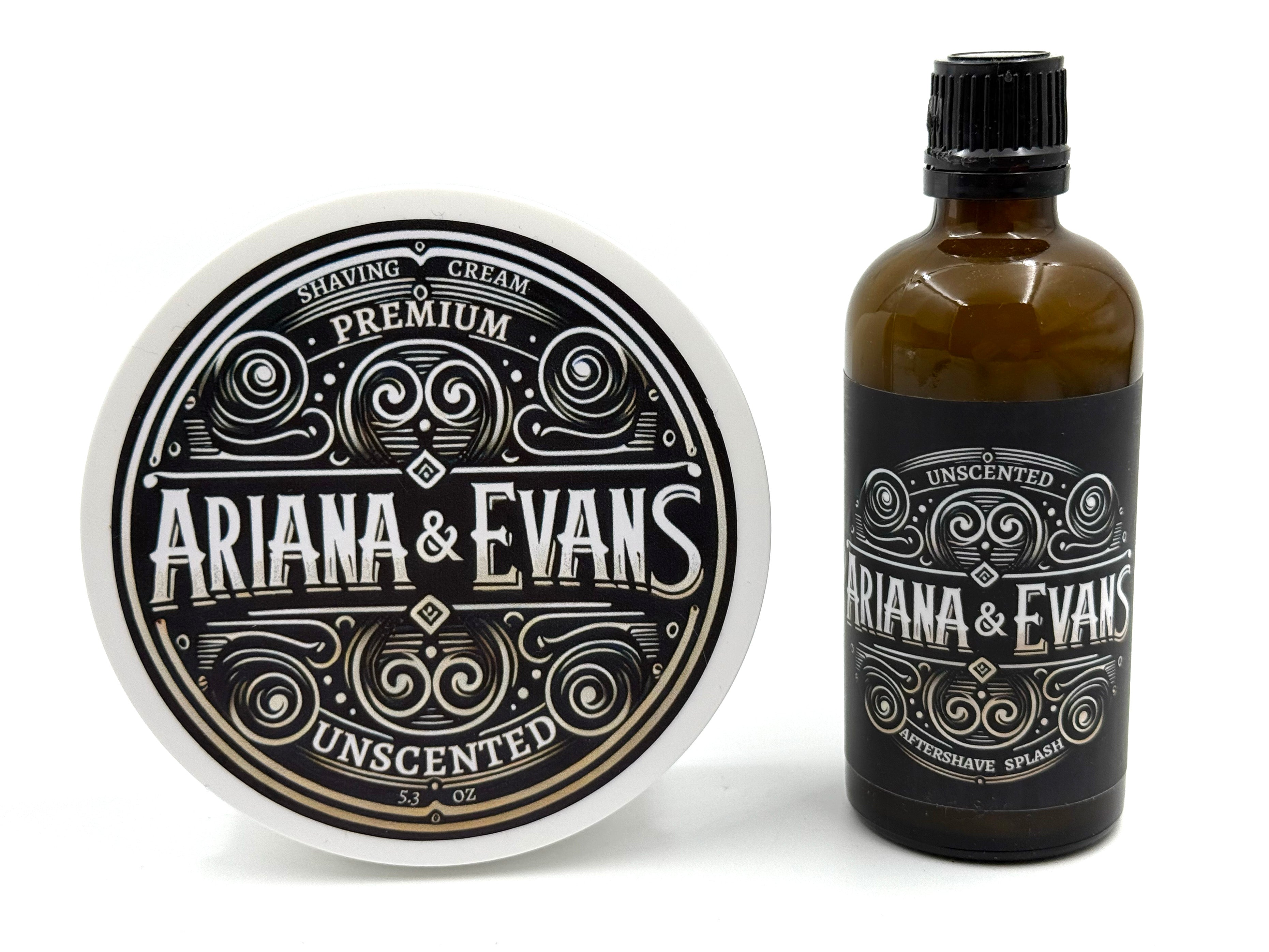 Ariana & Evans - Unscented Shaving Soap OR Aftershave Splash