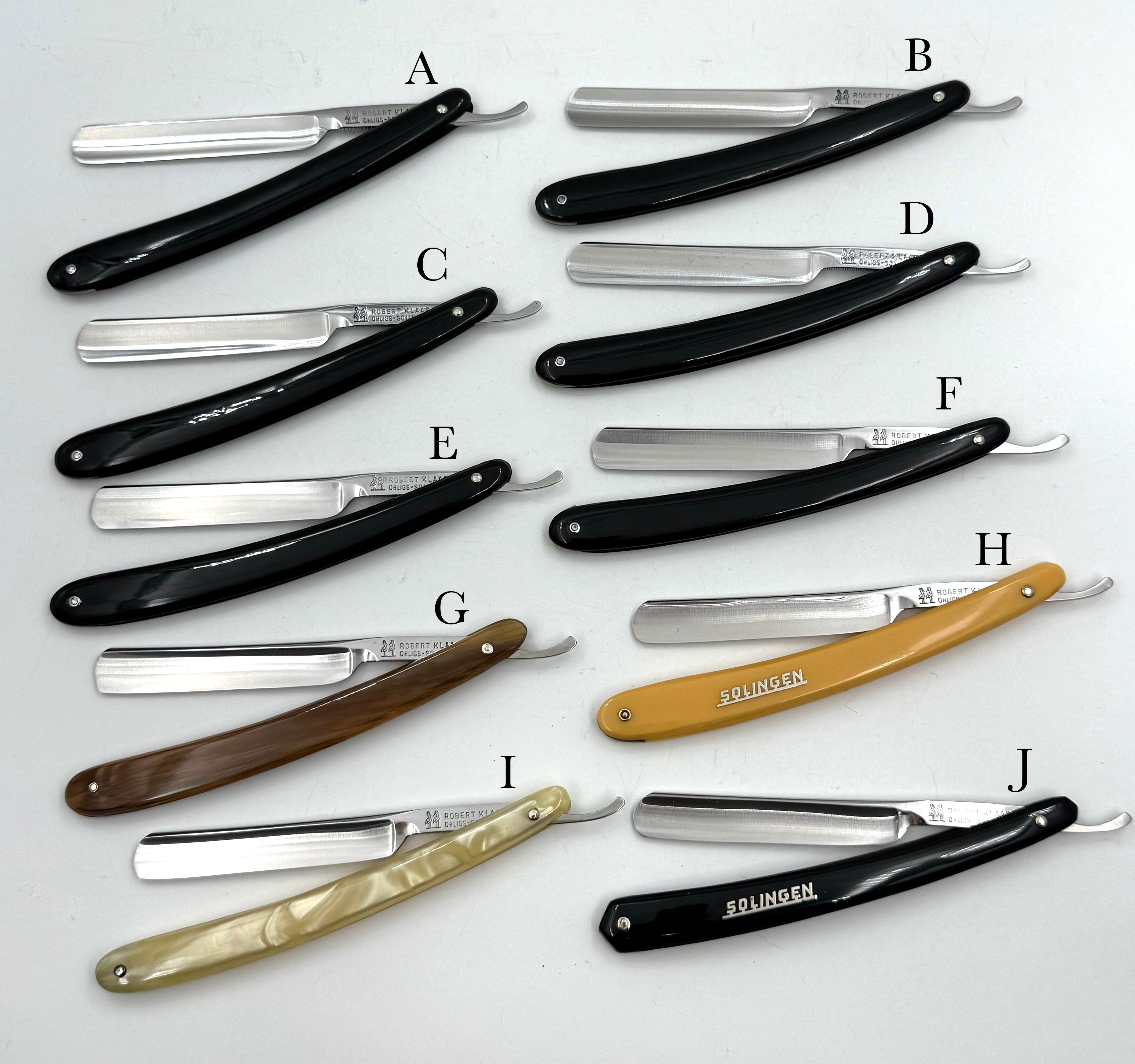 Robert Klaas - Rare NOS 3/8 Full Hollow Vintage Straight Razor Shave Ready - CHOOSE YOUR RAZOR