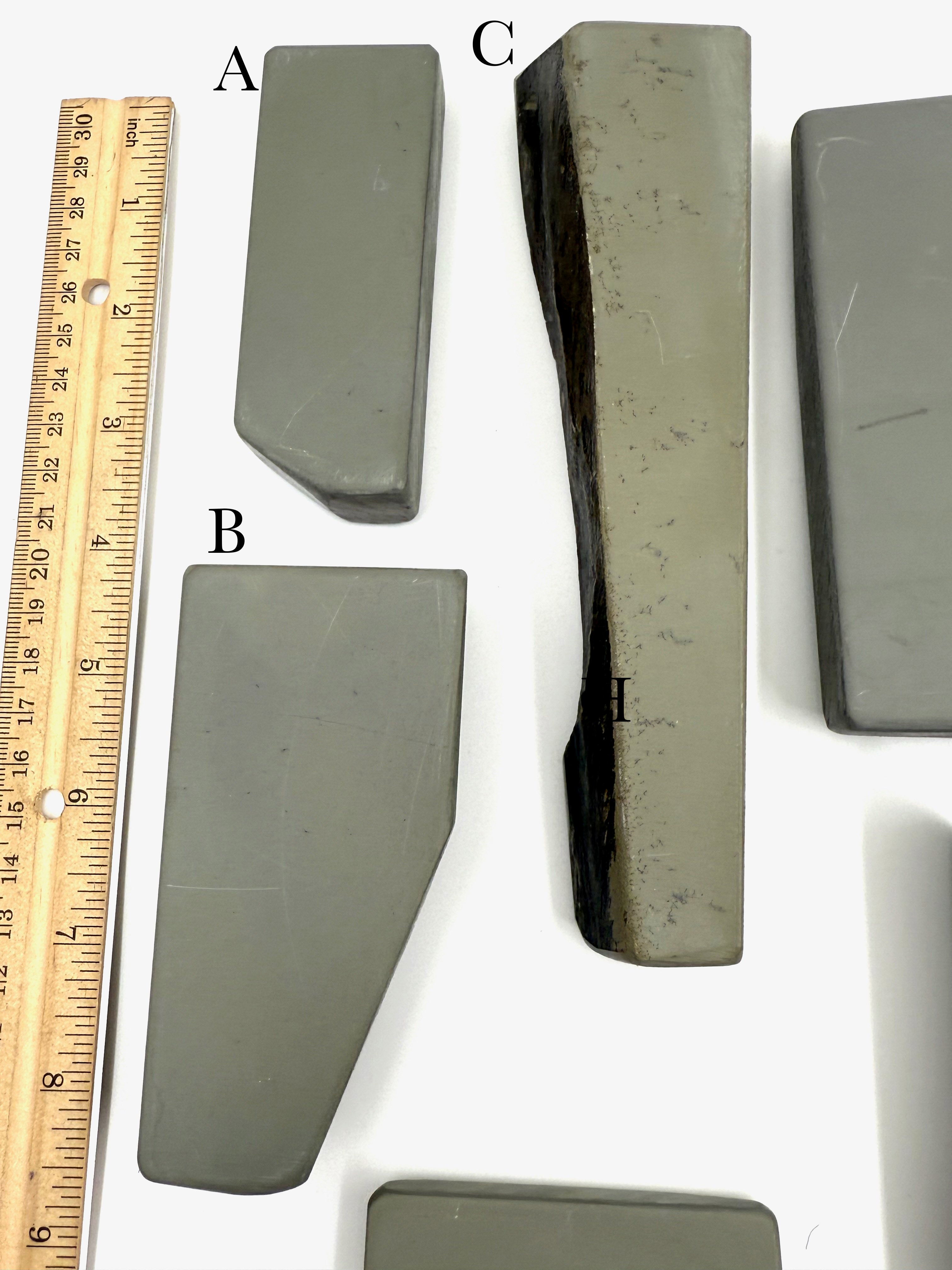 Thuringian Yellow Green & Light Green German Water Razor Hones - Like Escher - CHOOSE YOUR STONE