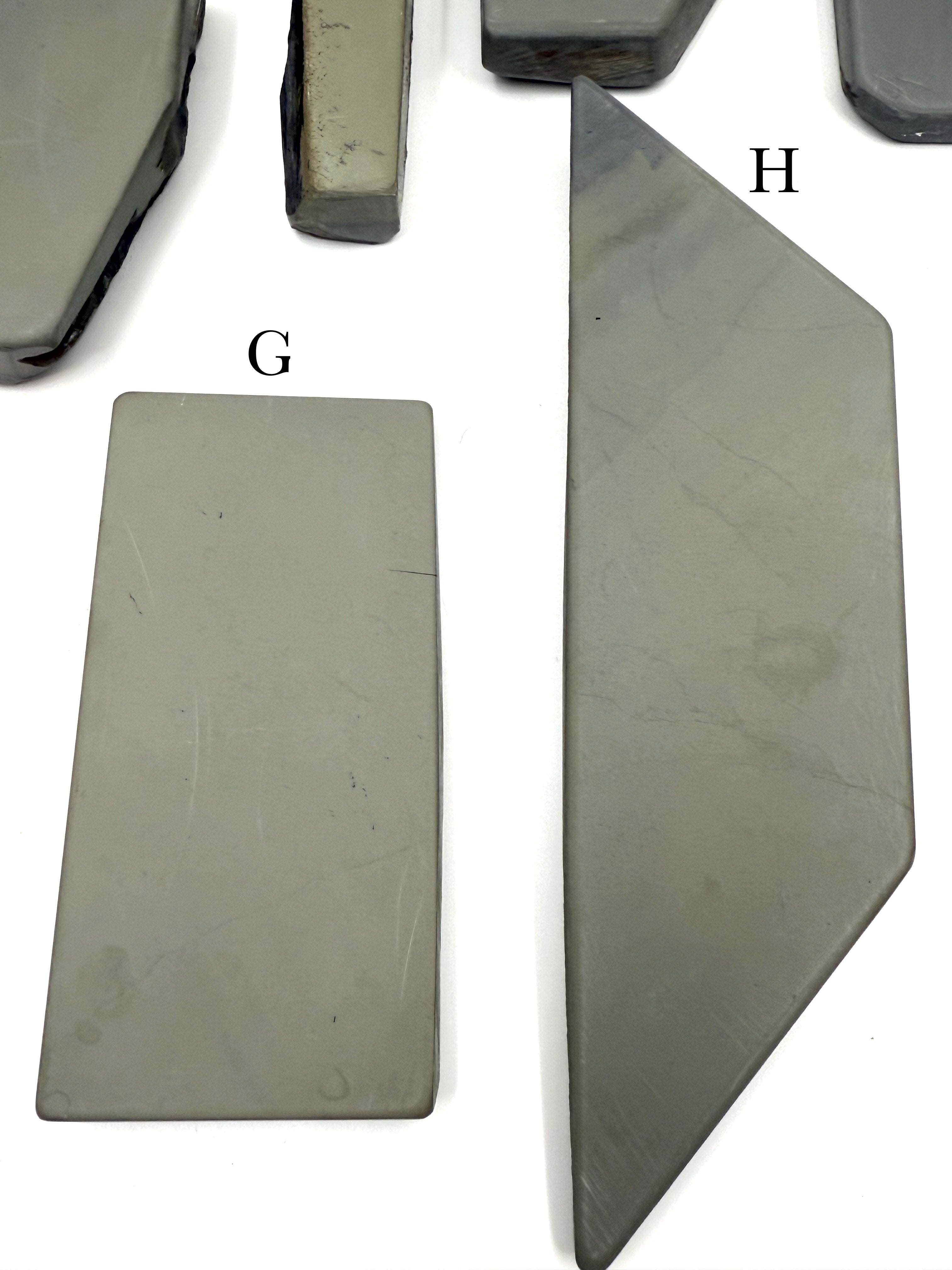 Thuringian Yellow Green & Light Green German Water Razor Hones - Like Escher - CHOOSE YOUR STONE