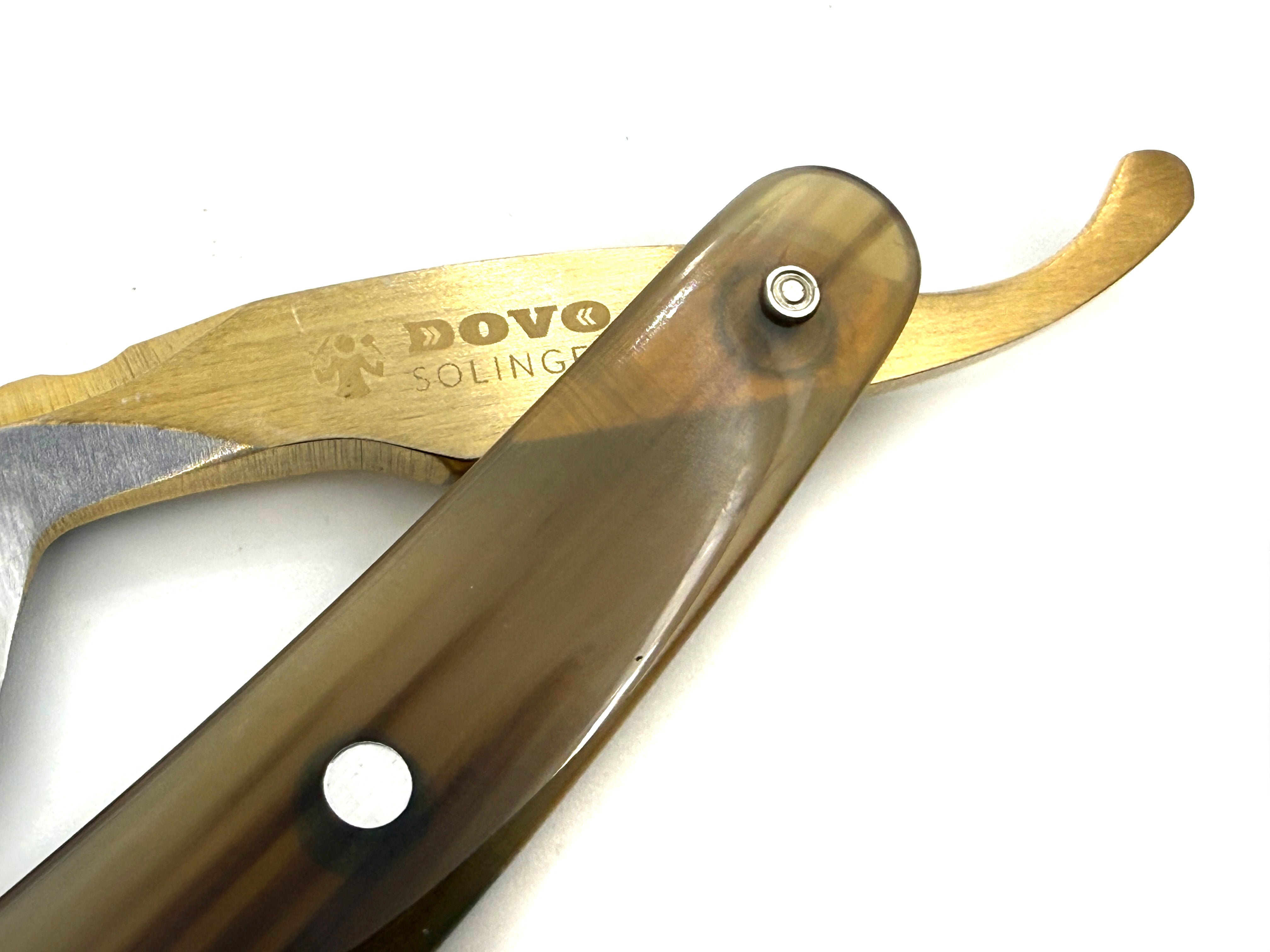Dovo "Bergischer Lowe" Horn Handle 6/8 Full Hollow Solingen Straight Razor