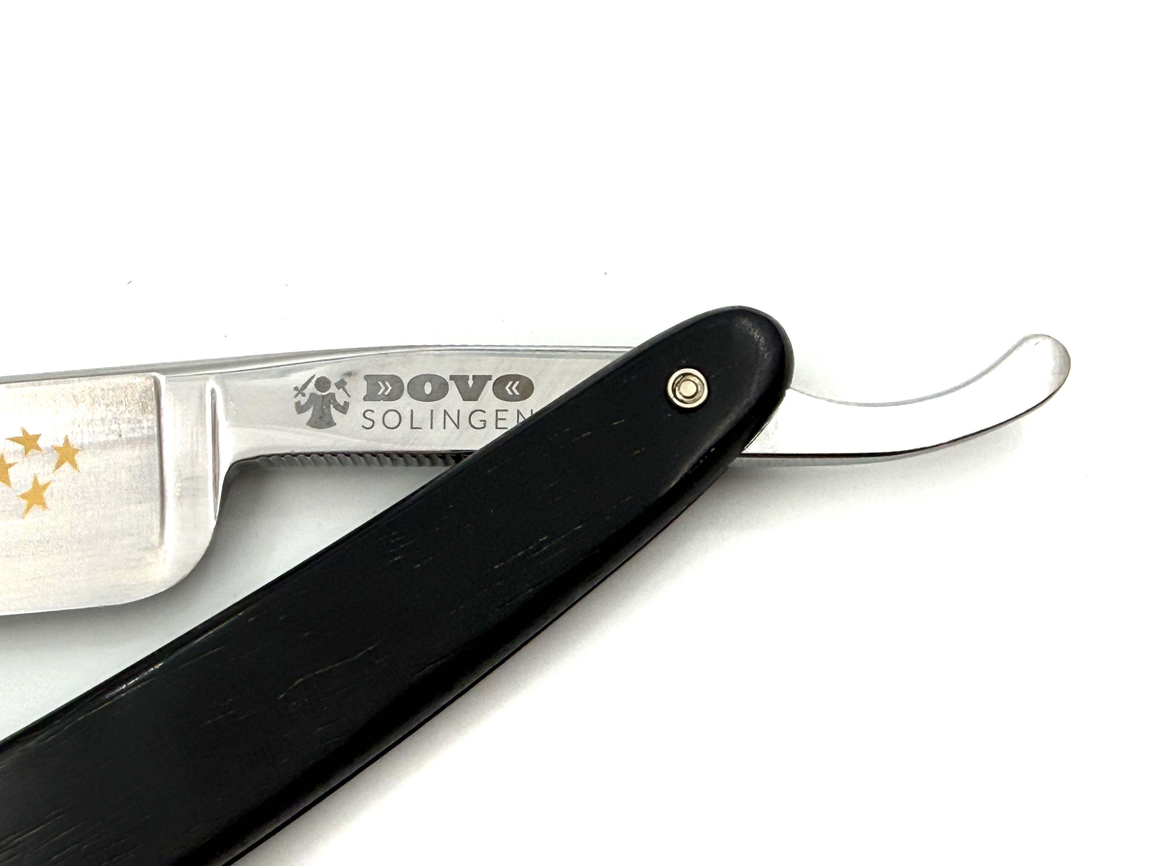 Dovo "Astrale" Ebony Handle 5/8 Full Hollow Round Tip Solingen Straight Razor