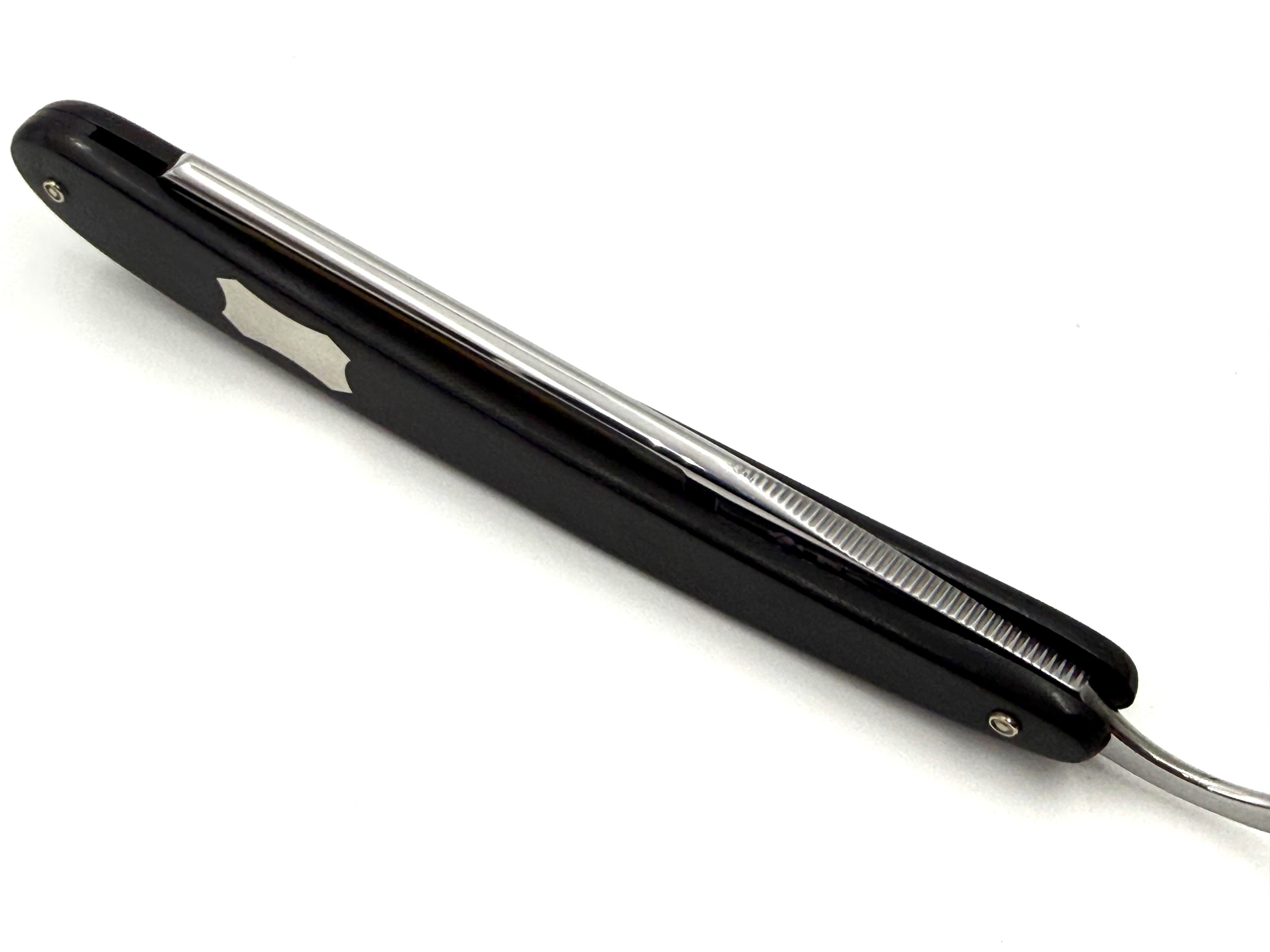 Dovo "Astrale" Ebony Handle 5/8 Full Hollow Round Tip Solingen Straight Razor
