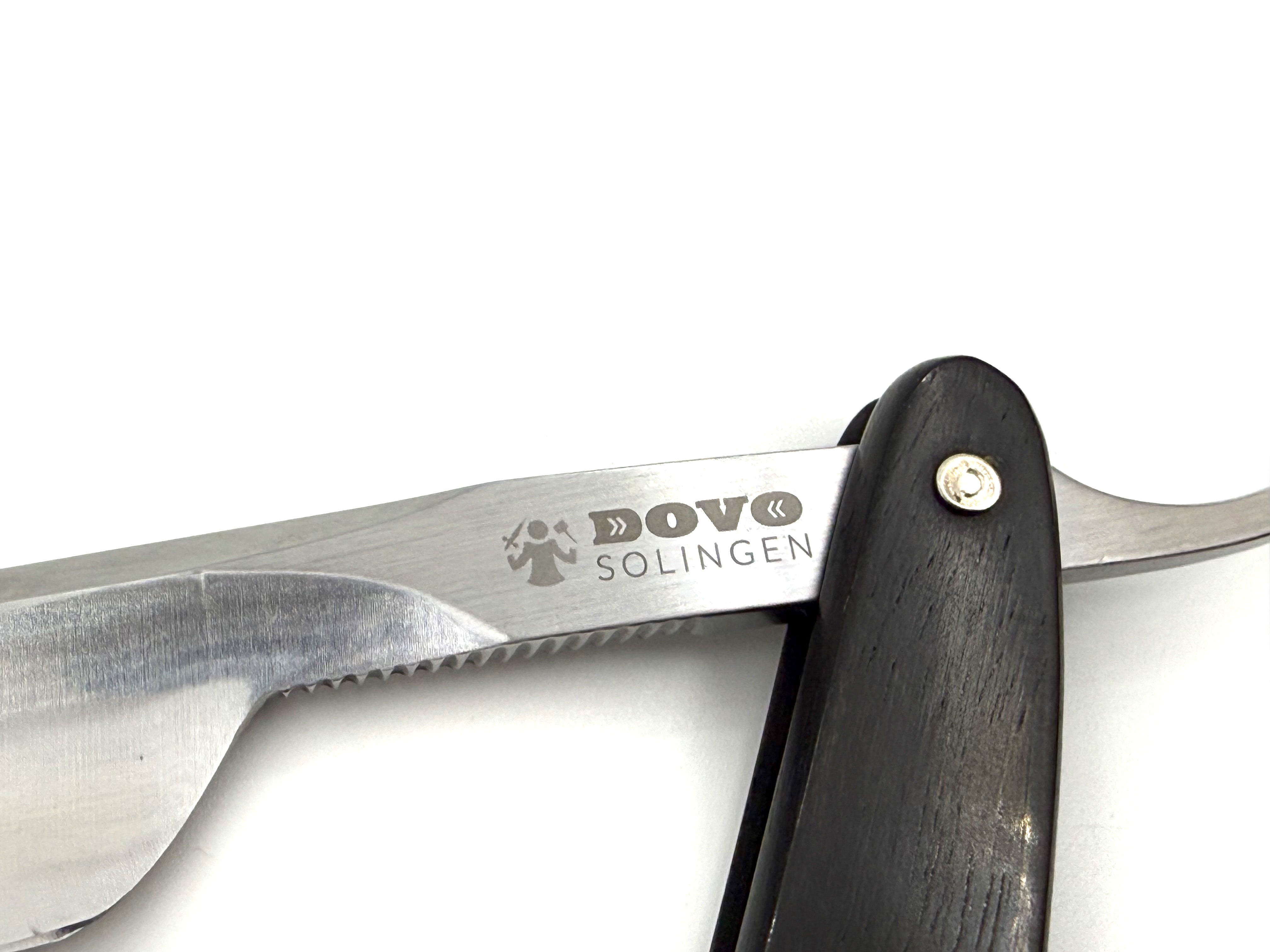 Dovo "Barbarossa" Ebony Handle 5/8 Full Hollow Spanish Tip Solingen Straight Razor
