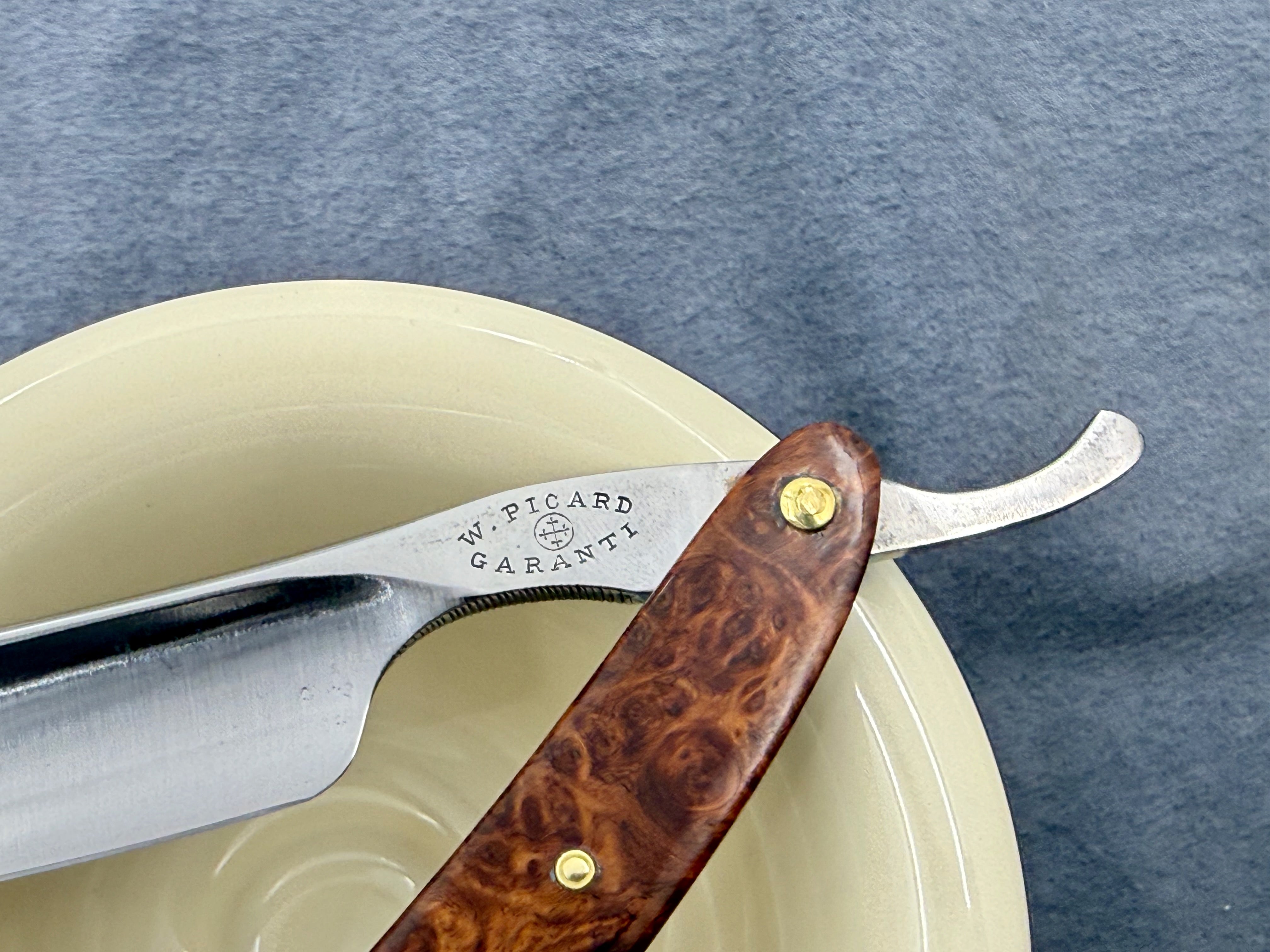 W. Picard 13/16 Full Hollow - Fully Restored French Straight Razor with Custom Scales- Shave Ready