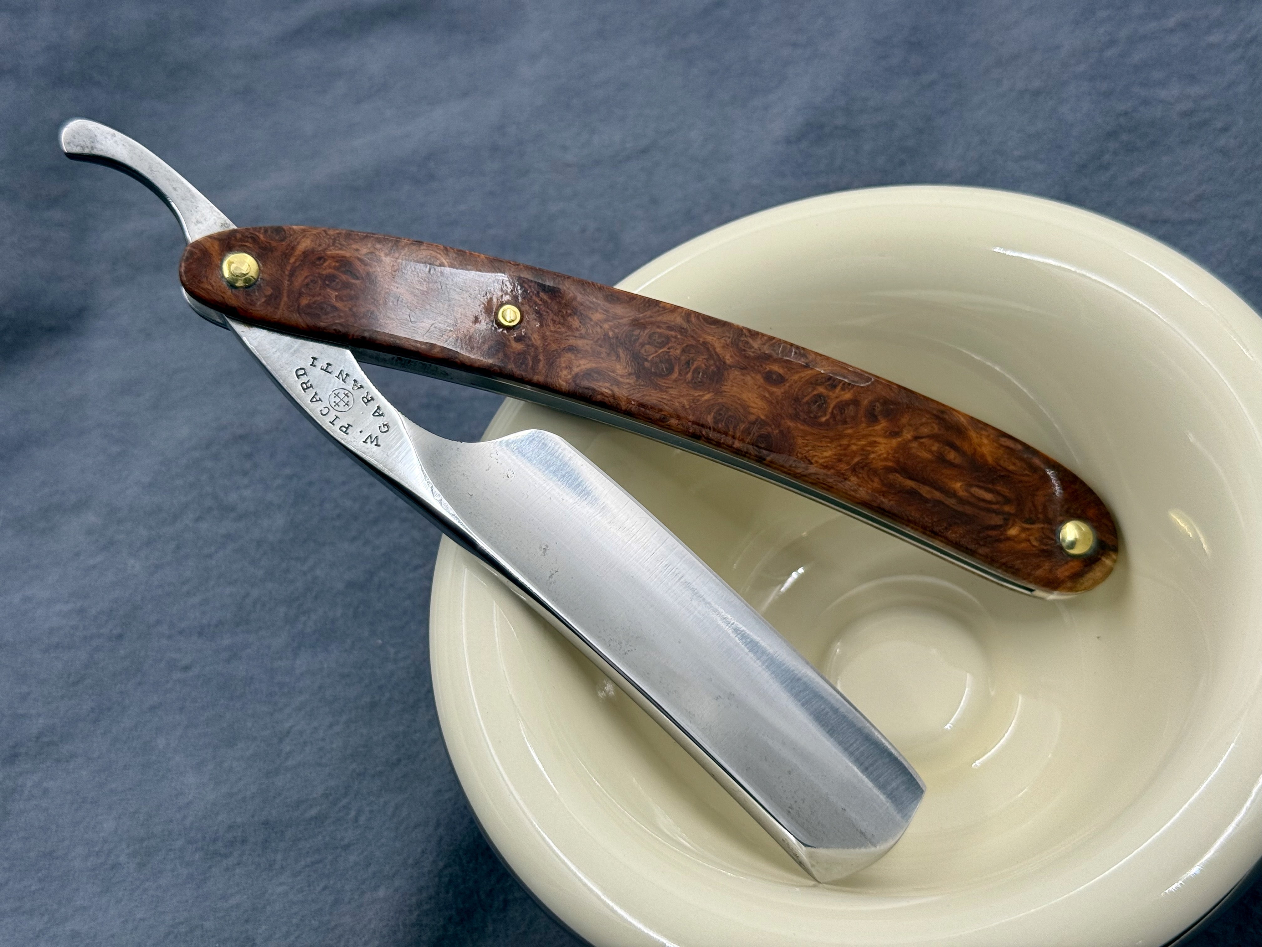 W. Picard 13/16 Full Hollow - Fully Restored French Straight Razor with Custom Scales- Shave Ready