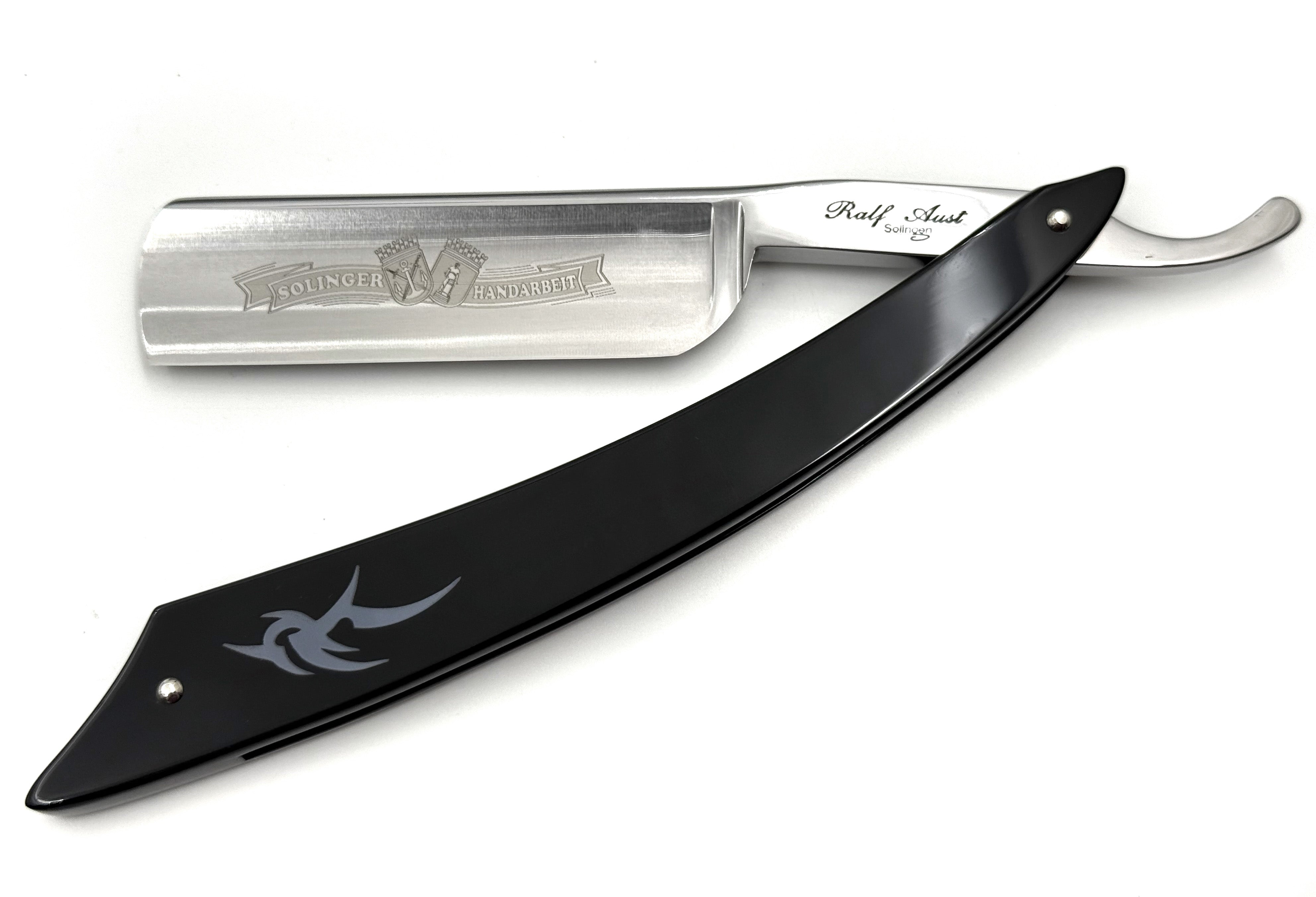 Ralf Aust 7/8 Blade with Round Tip & Acrylic Scales Full Hollow Solingen Straight Razor