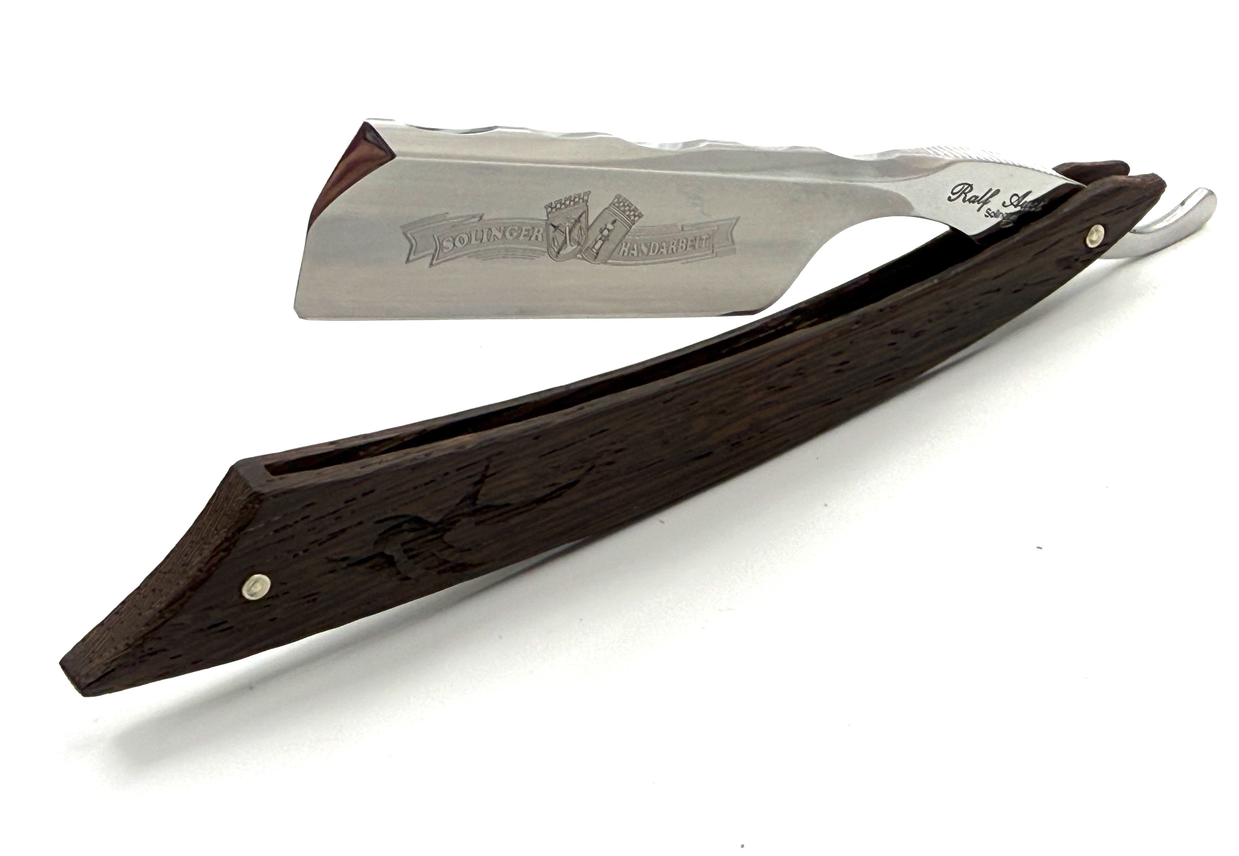 Ralf Aust 6/8 Blade with American Tip & Wenge Scales Full Hollow Solingen Straight Razor