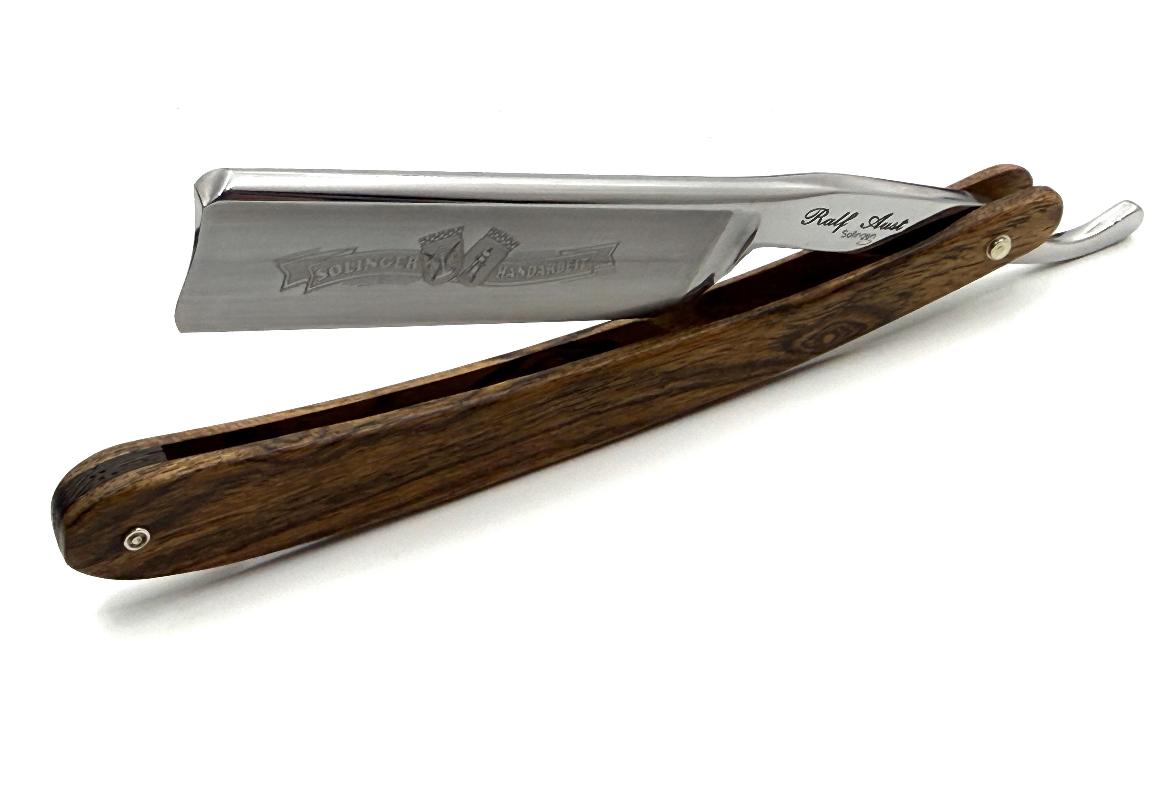 Ralf Aust 5/8 Blade with Spanish Tip & Blackwood Scales Full Hollow Solingen Straight Razor