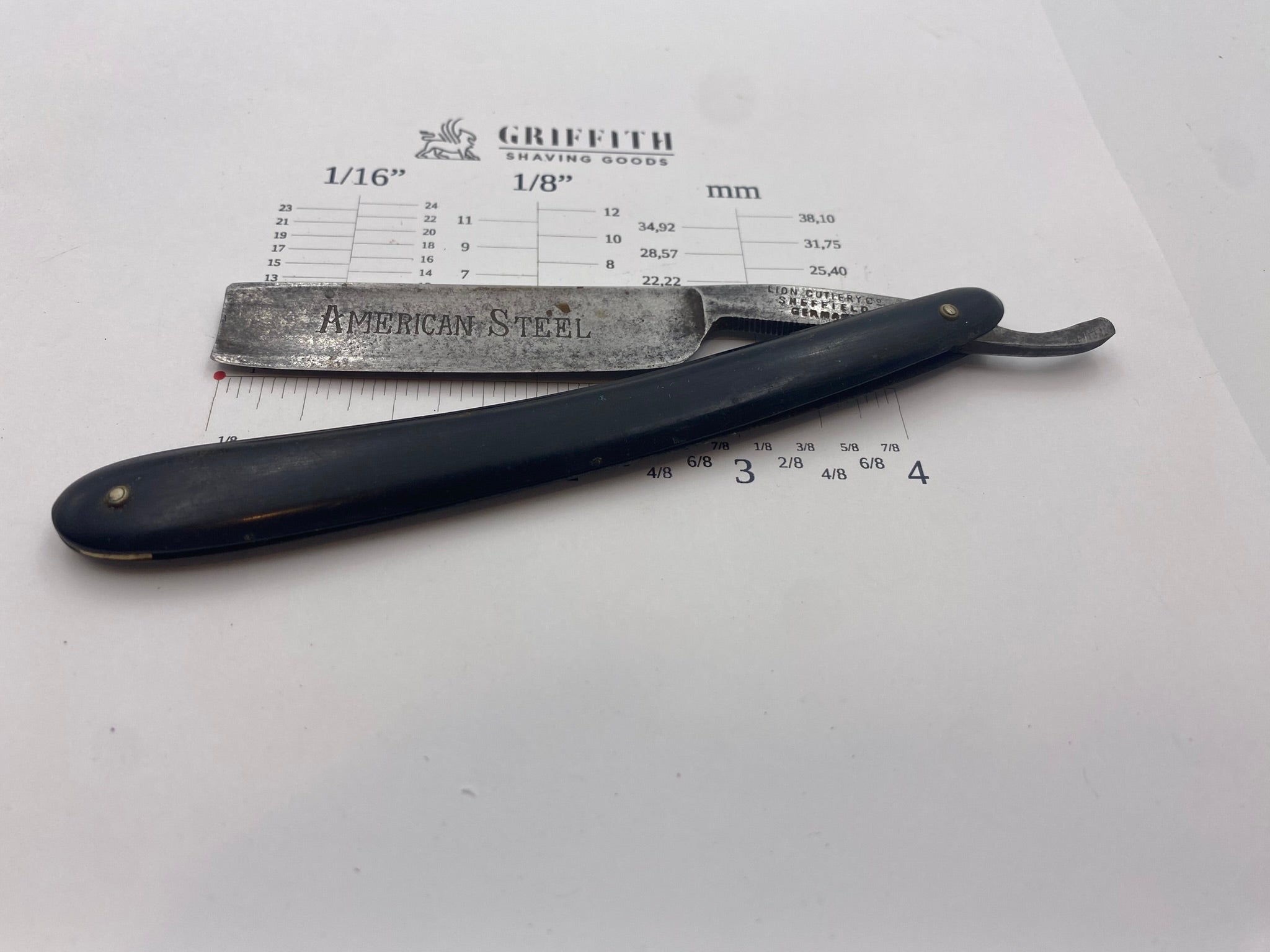 Vintage Lion Cutlery "American Steel" Razor for Restoration