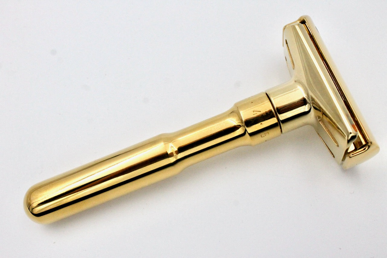 Merkur Futur Gold Finish Adjustable Double Edge Safety Razor