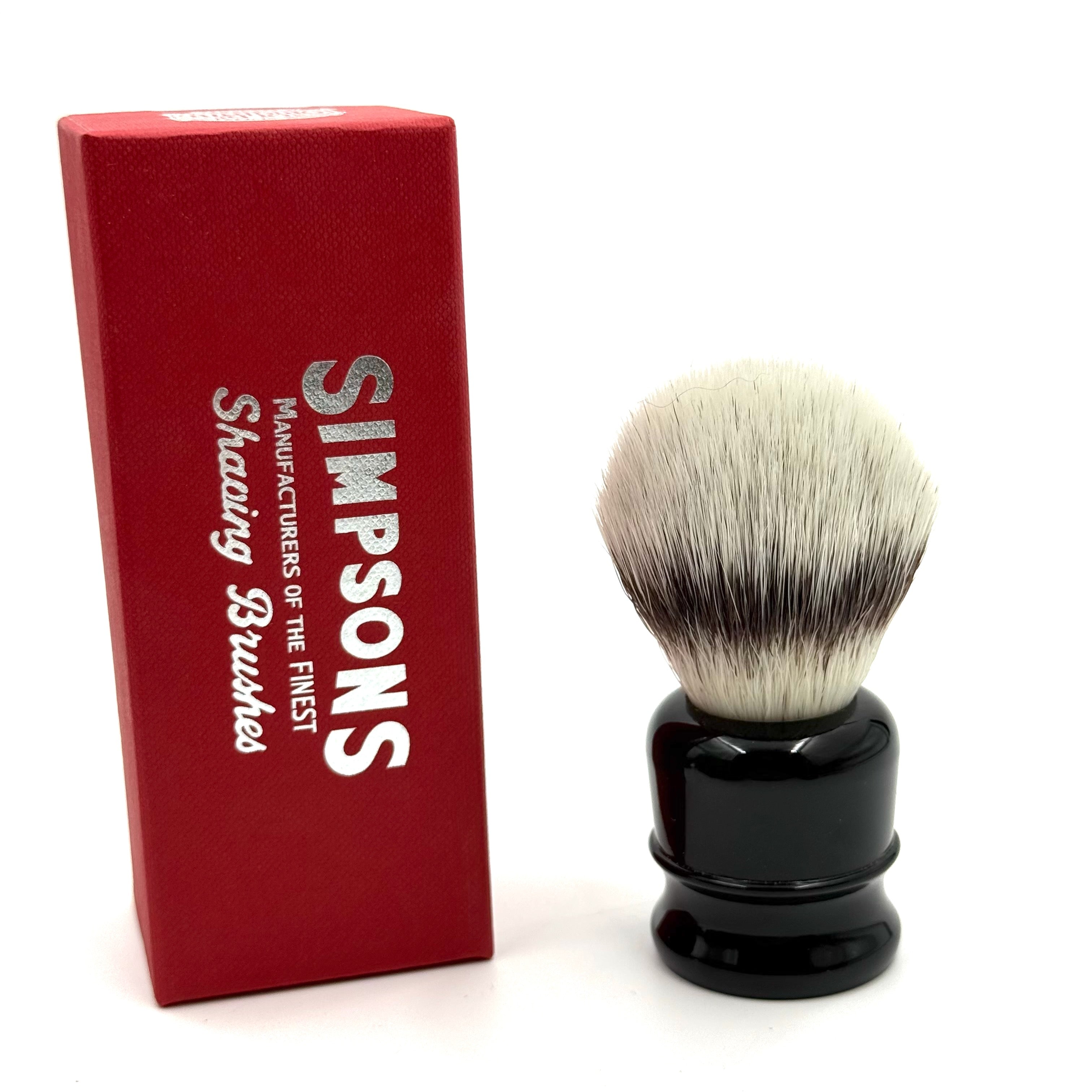 Limited Edition Simpson Chubby CH1 Platinum Shaving Brush - Ebony