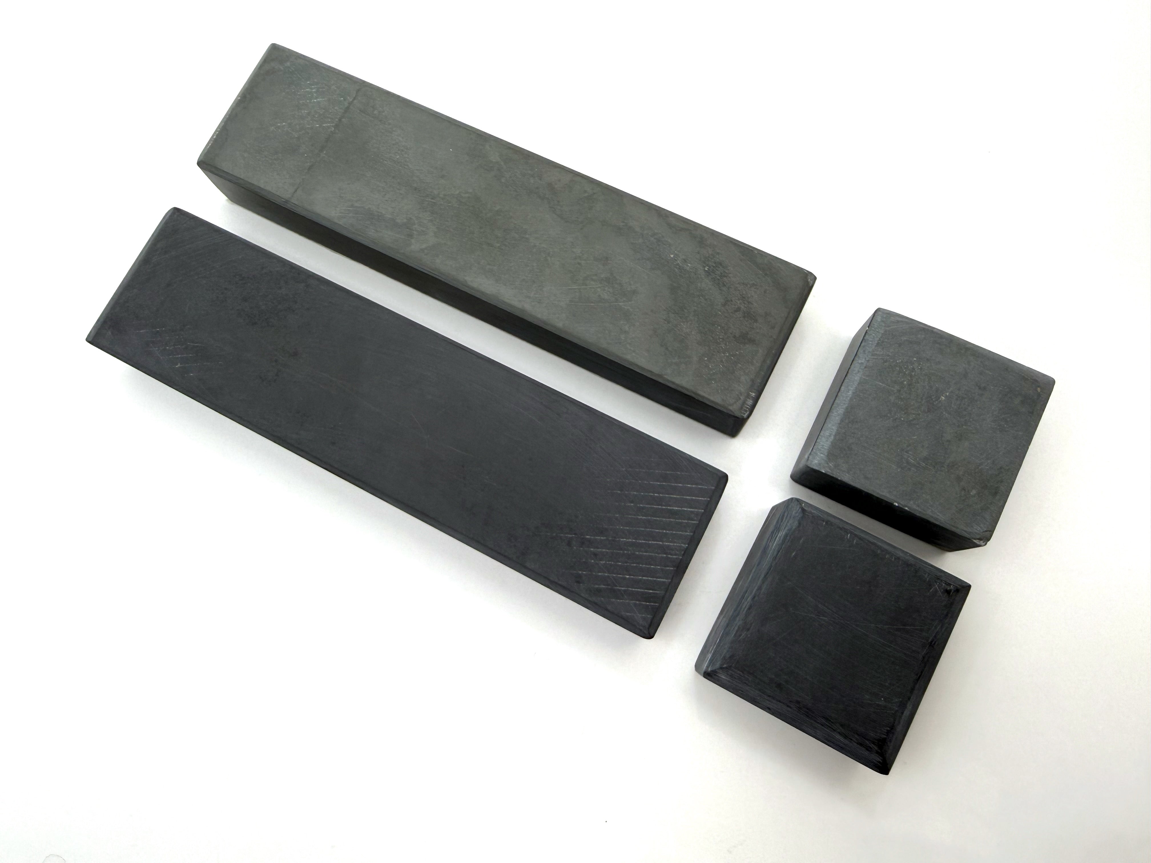 Ensemble de pierres à aiguiser Green Shadow et Black Shadow - 150 mm x 50 mm (6 x 2") - Pierres à aiguiser pour rasoir fin français avec pierre à lisier