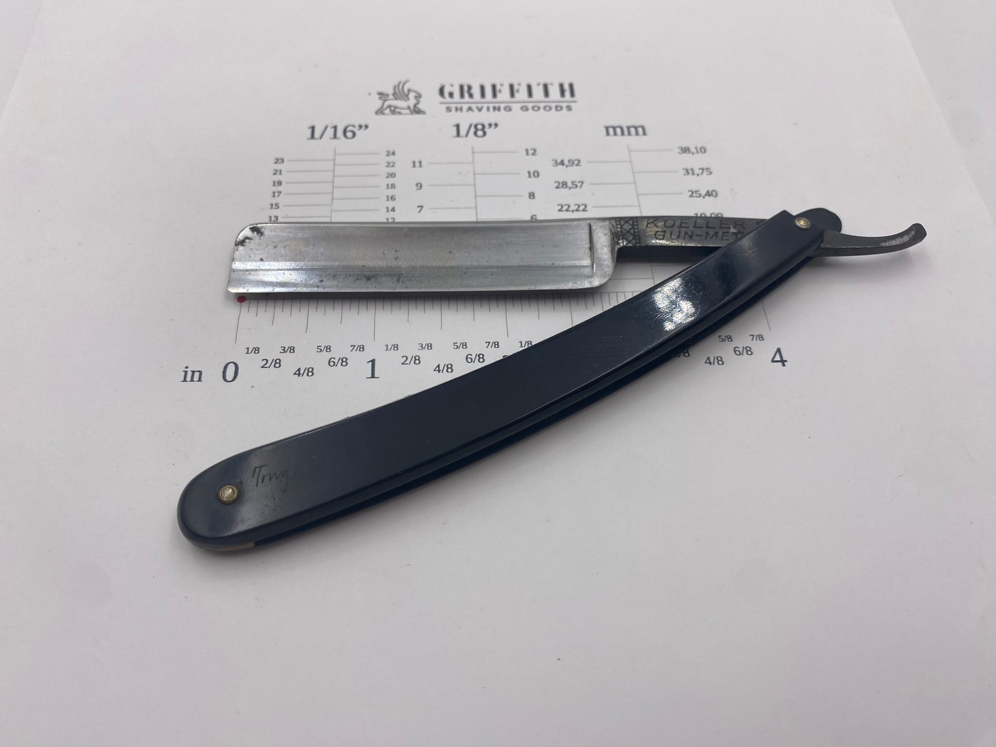 Vintage Koeller Gun Metal German Razor for Restoration