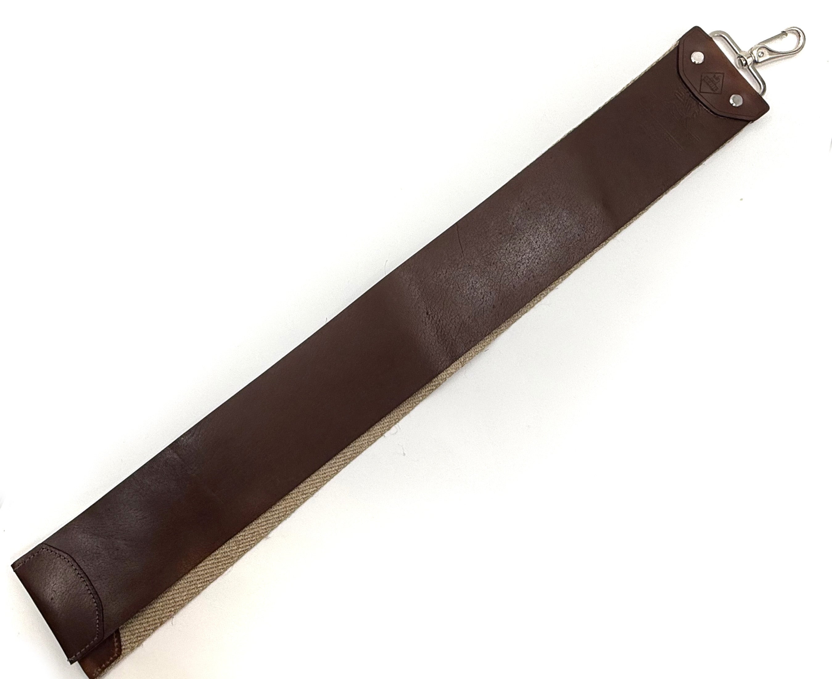 Griffith Shaving Goods Kangaroo Hide & Flax Linen - 3 Inch Wide x 24" Long - Barber Style Razor Strop