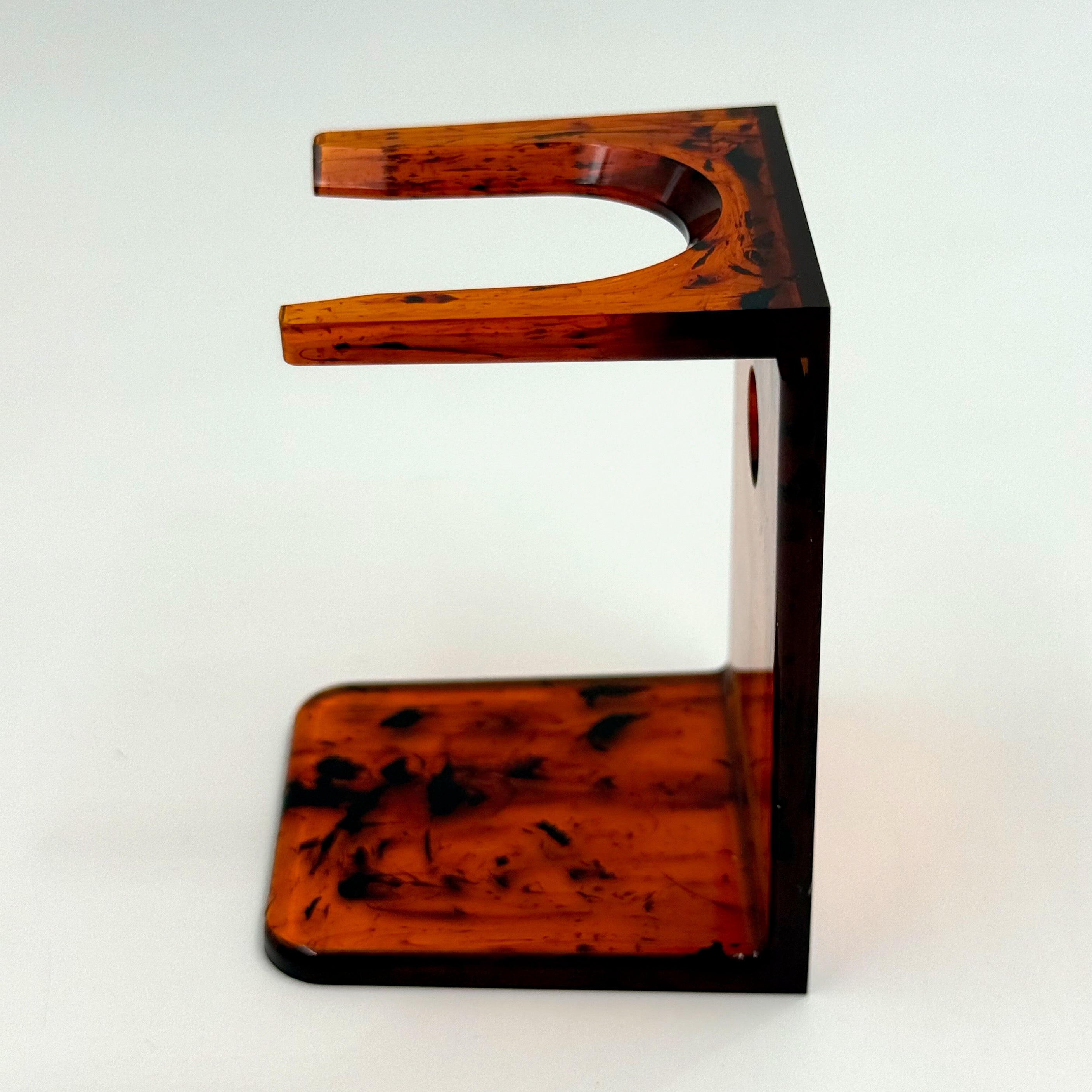 Acrylic Shaving Brush Drip / Drying Stand - Tortoise