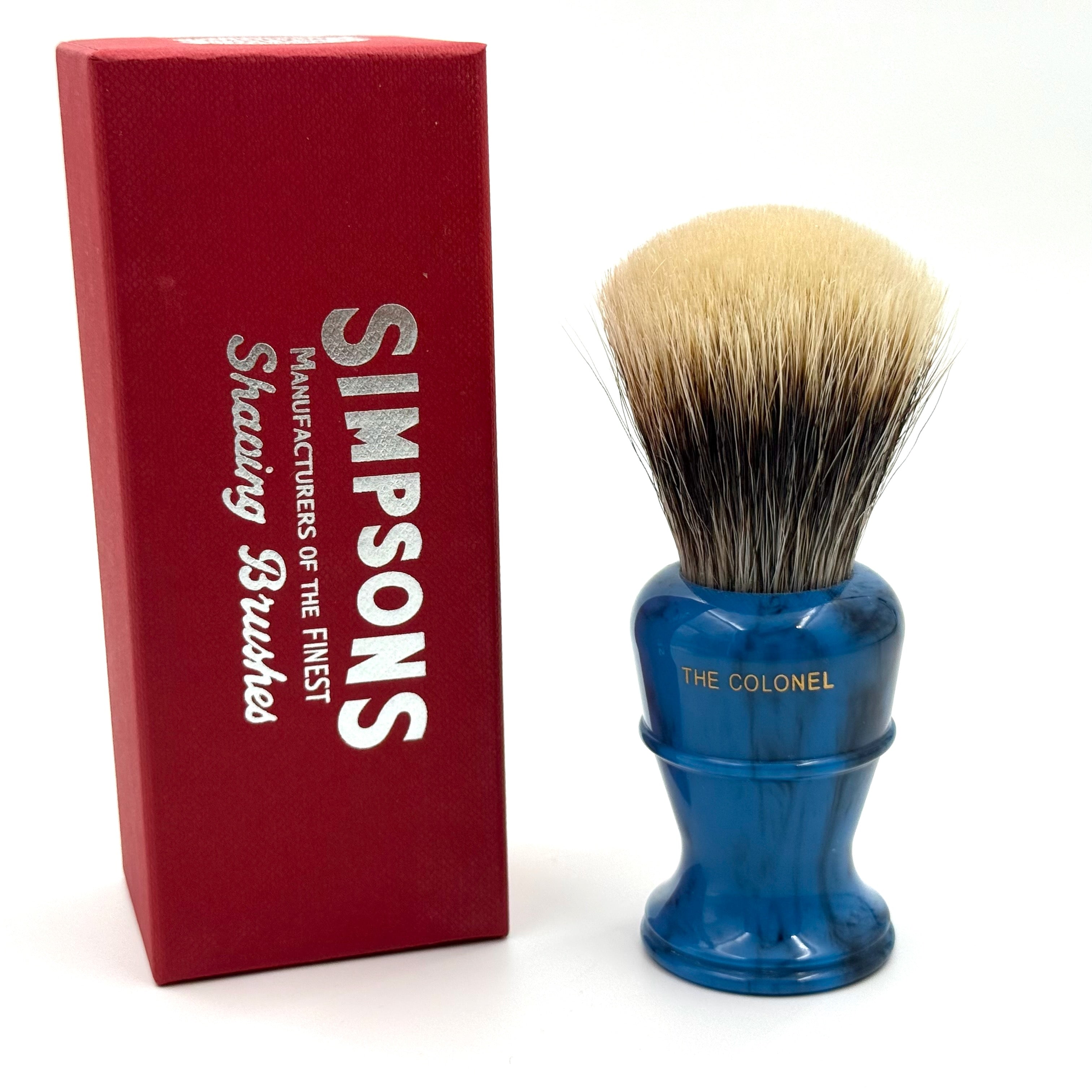 Limited Edition Simpsons Colonel X2L Manchurian Badger Shaving Brush - Cobalt