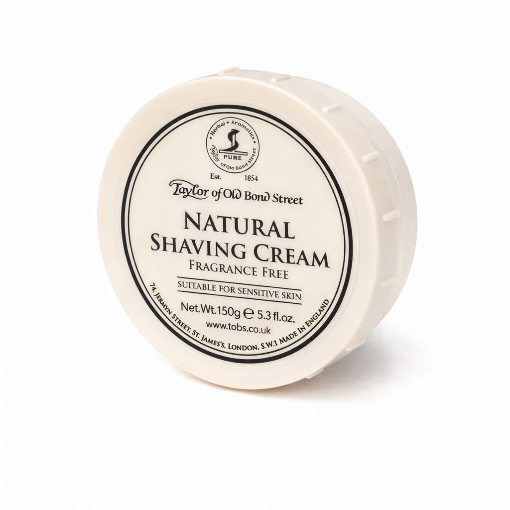 Taylor of Old Bond Street Natural Fragrance Free Shaving Cream Bowl 150g (5.3 oz)