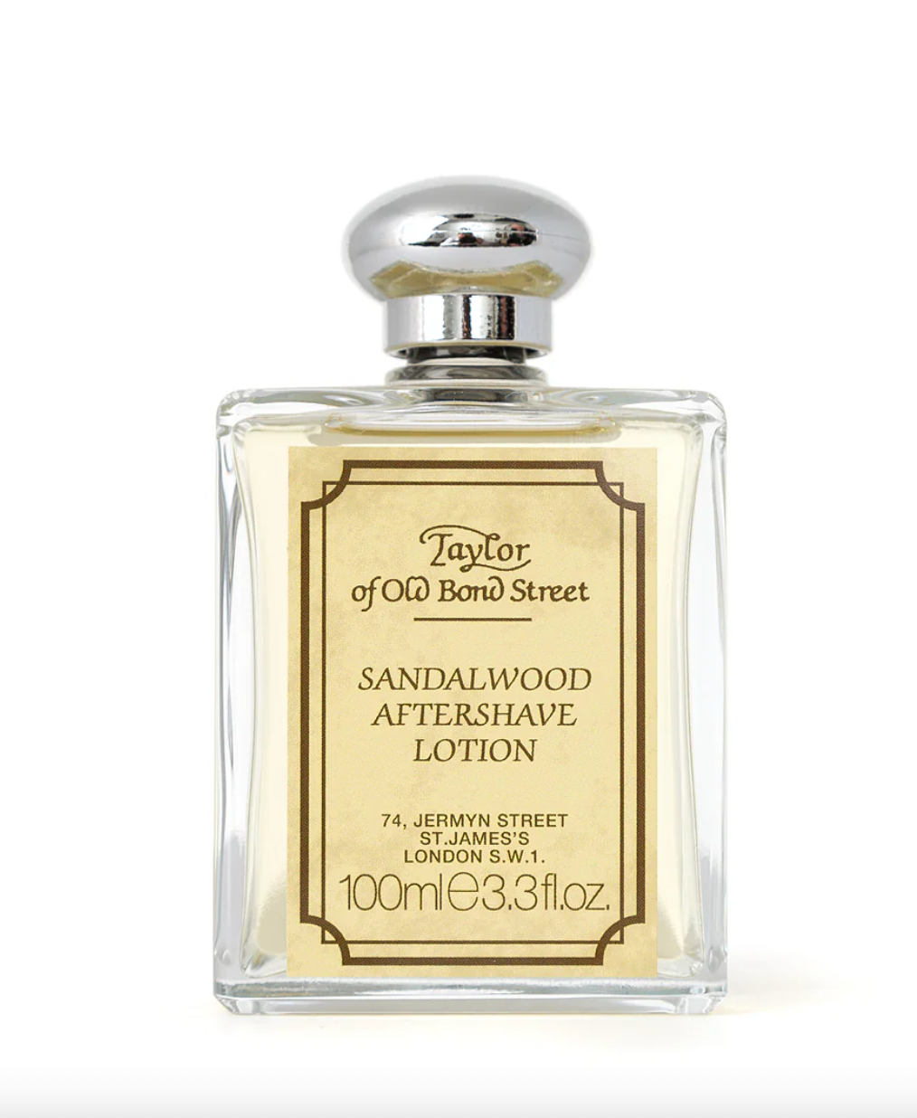 Taylor of Old Bond Street Sandalwood Alcohol Free Aftershave Lotion for Sensitive Skin- 100ml (3.3 fl. oz)