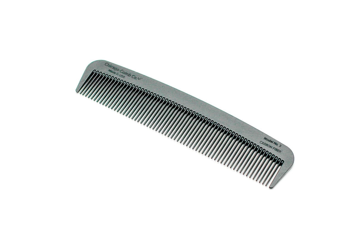 Chicago Comb Co. - Model No. 3 Carbon Fiber Comb