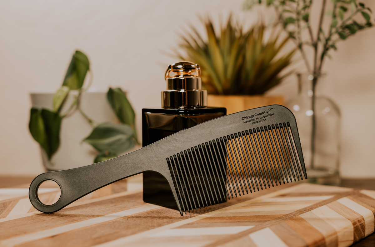 Chicago Comb Co. - Model No. 14 Carbon Fiber Comb