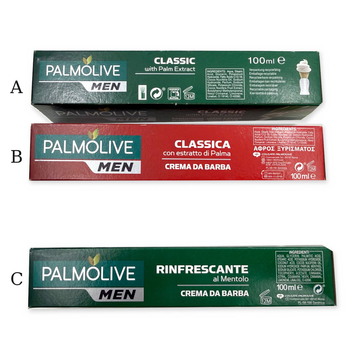 Palmolive Men Shaving Cream – Three Varieties – 100 ml – Unopened Old Stock