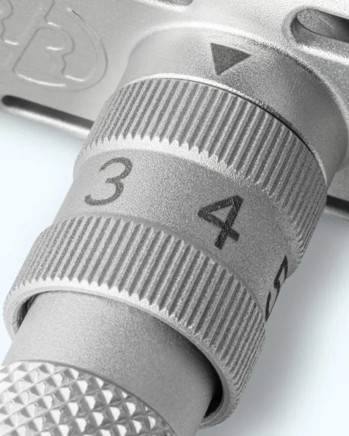 Rockwell SETPOINT™ Adjustable Safety Razor - Silver Aluminum