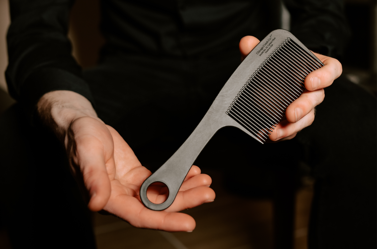 Chicago Comb Co. - Model No. 14 Carbon Fiber Comb